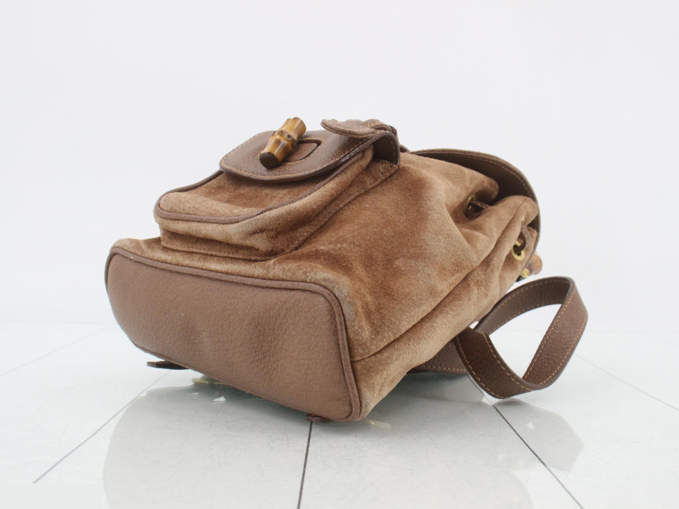 Backpack, brown suede — view 5
