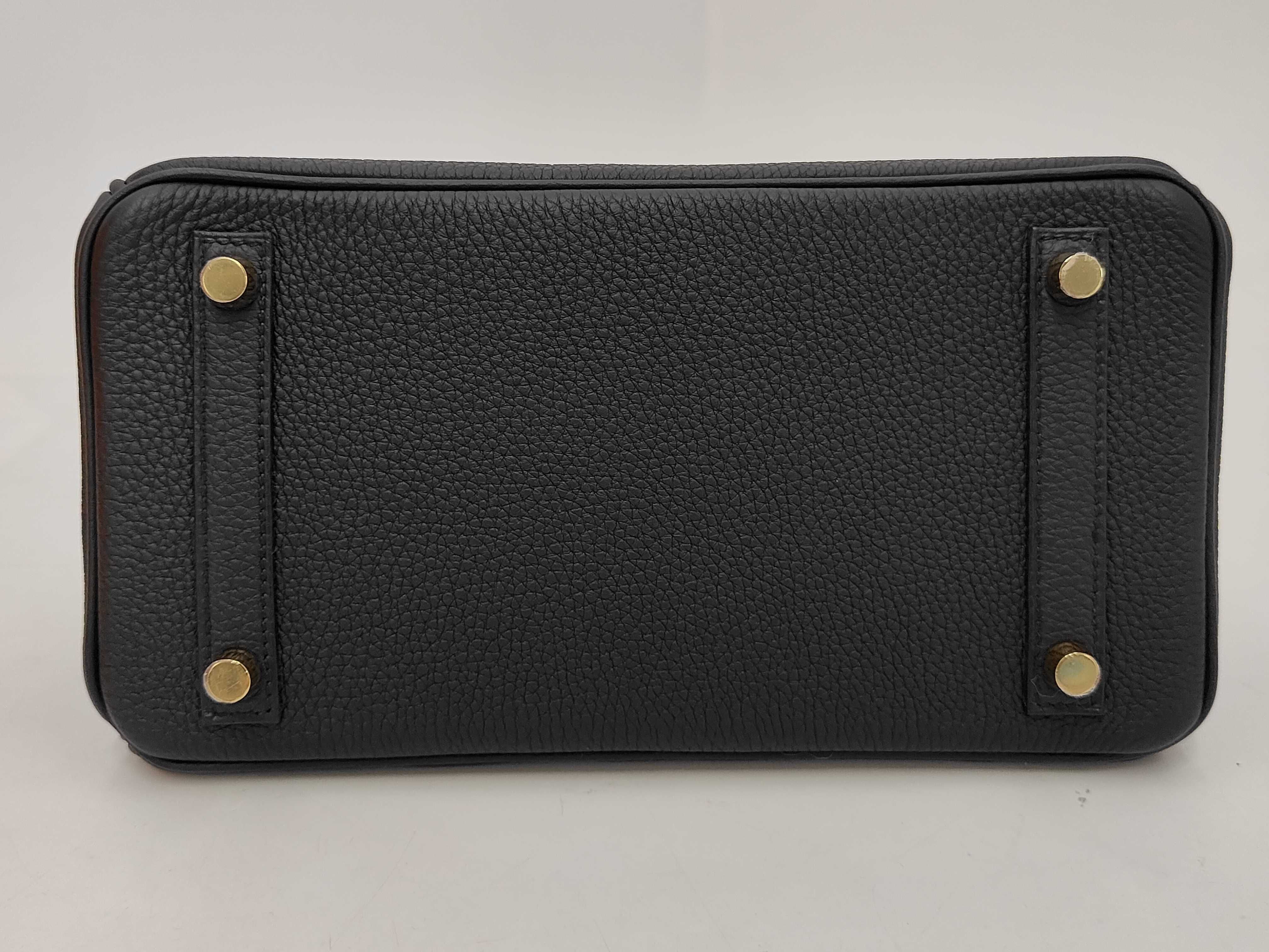 Birkin 25 Black Togo Leather Handbag with Gold Hardware and G Stamp — view 4
