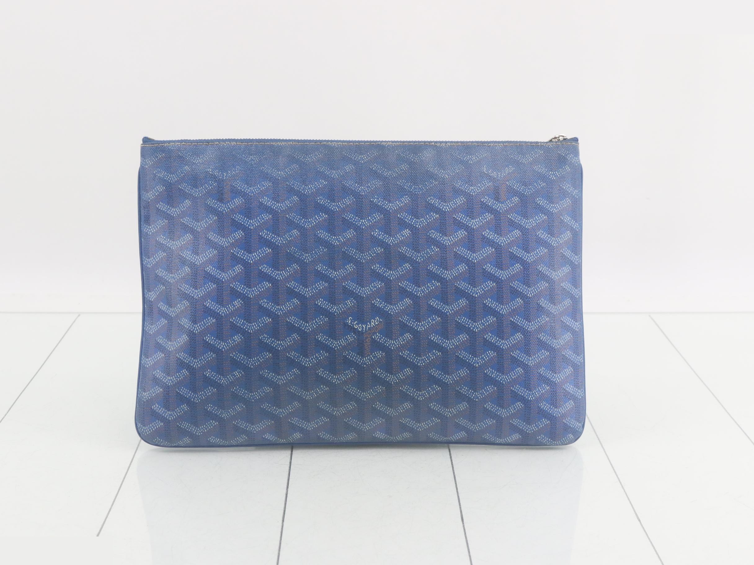 Sena PVC Clutch Bag, Blue — view 2