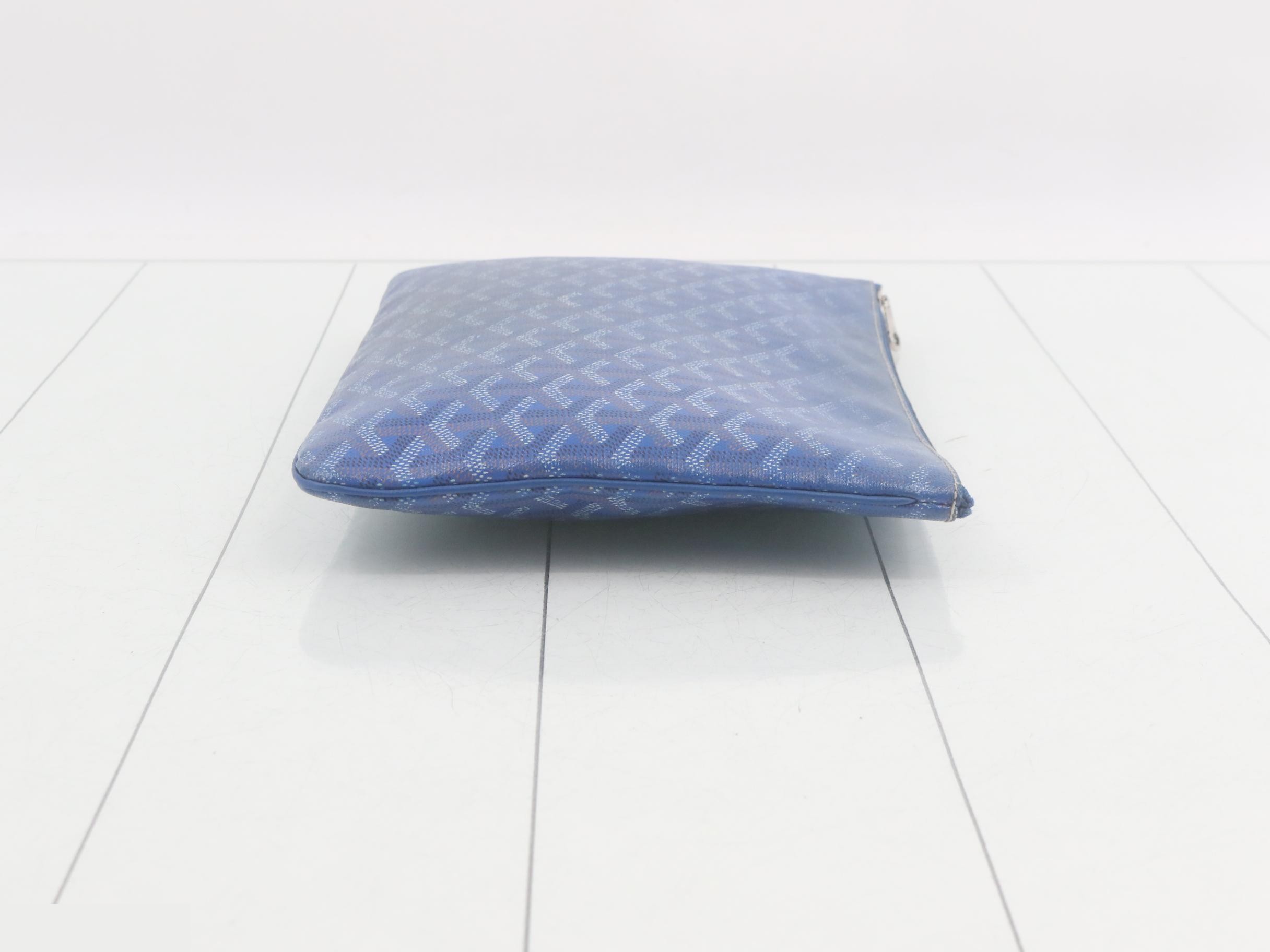 Sena PVC Clutch Bag, Blue — view 3
