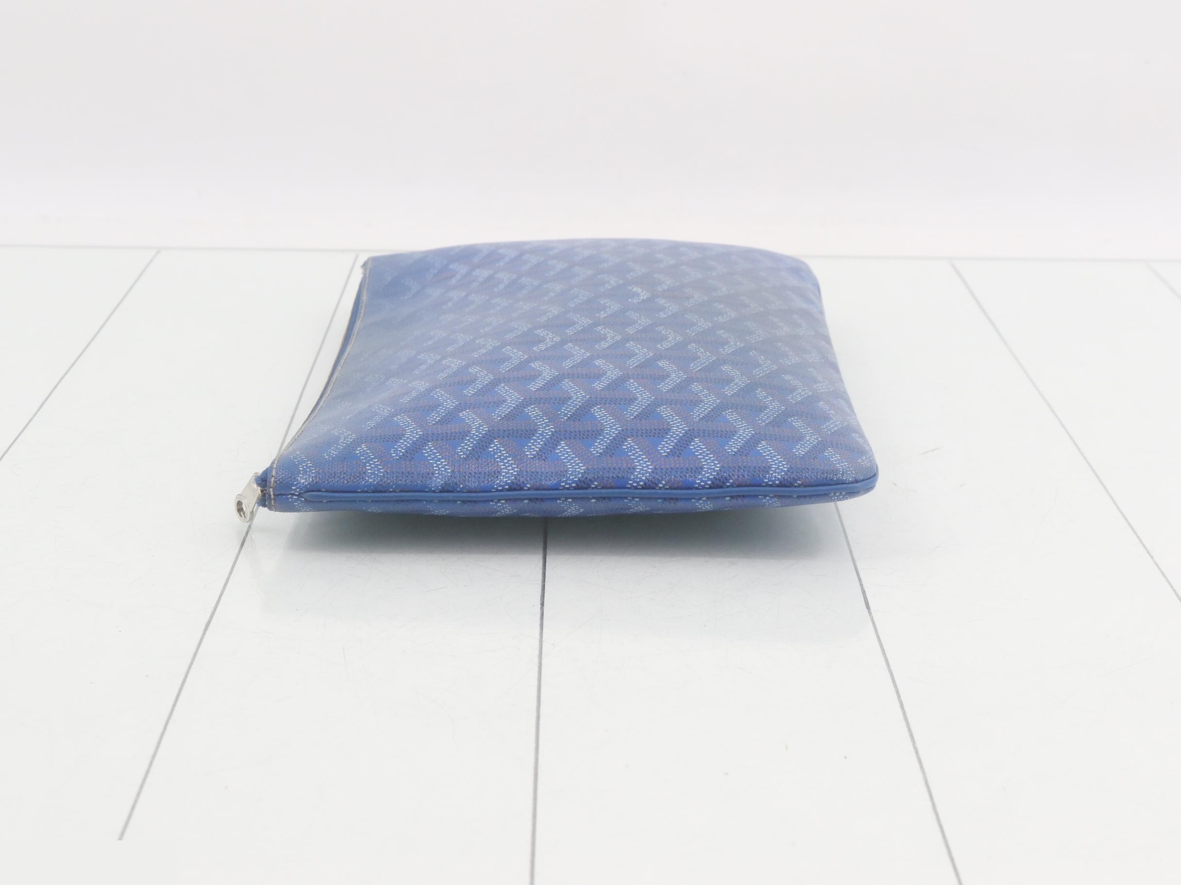 Sena PVC Clutch Bag, Blue — view 4
