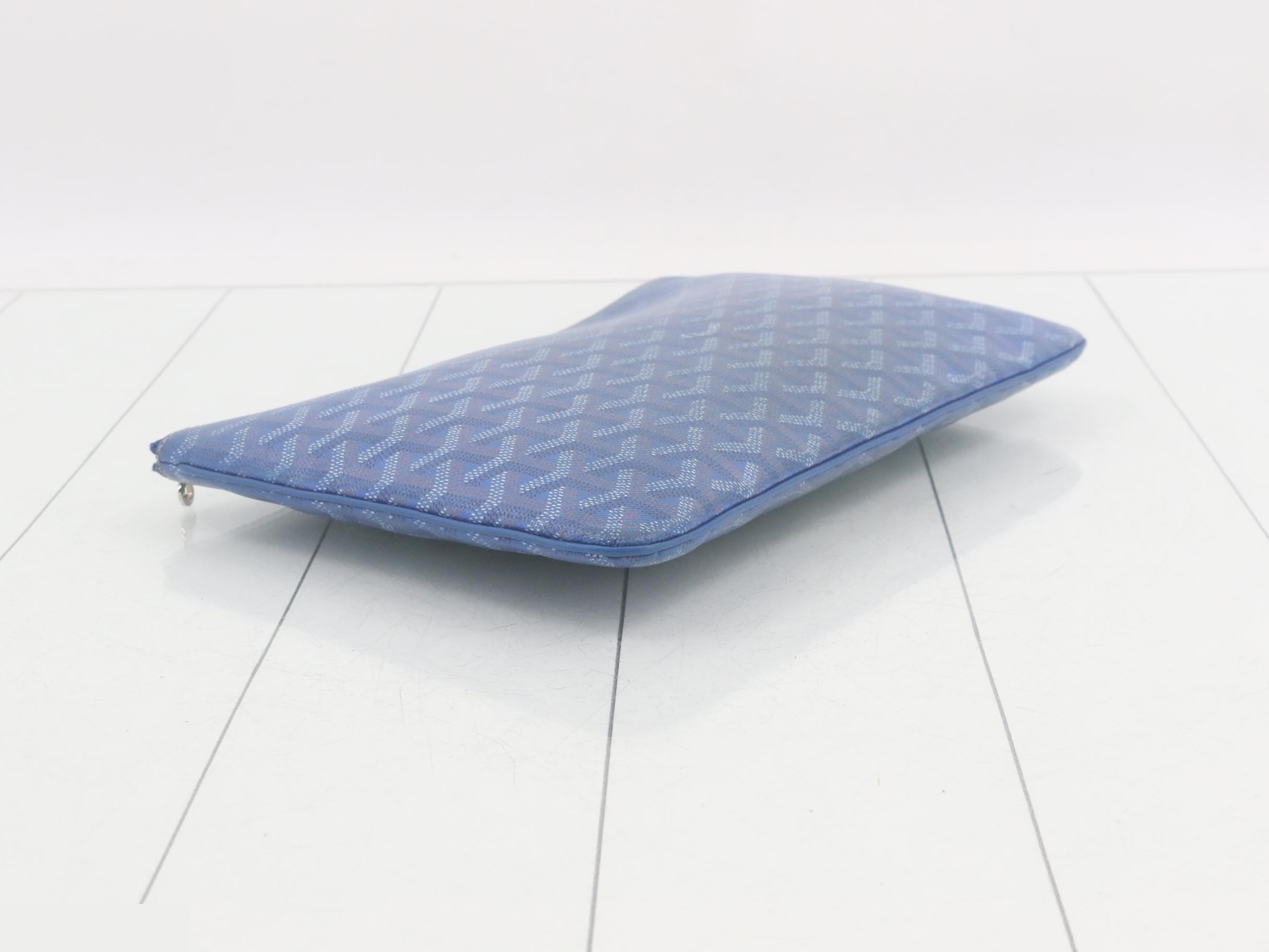 Sena PVC Clutch Bag, Blue — view 5