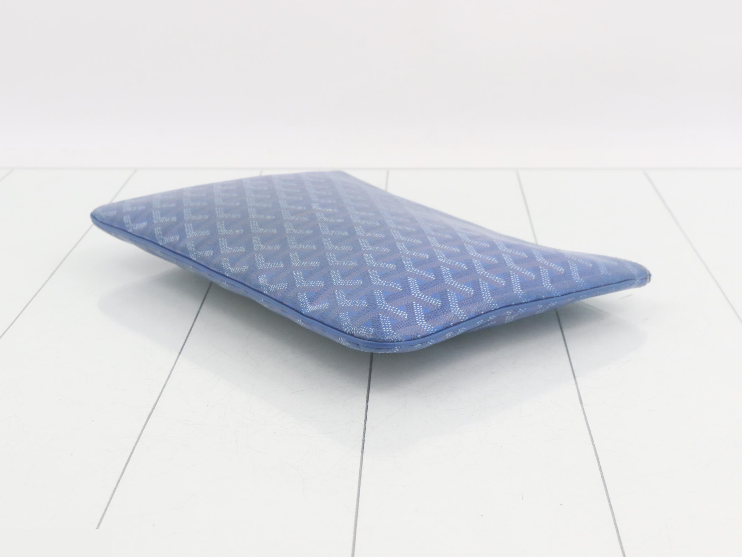 Sena PVC Clutch Bag, Blue — view 6