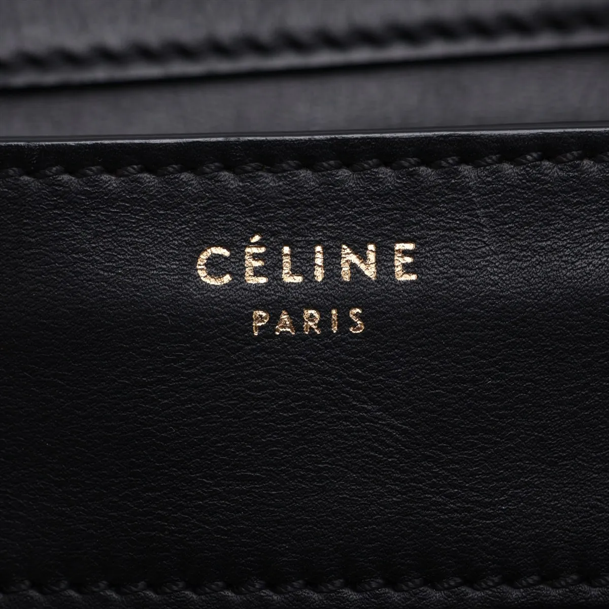 Luggage Mini Shopper Leather Handbag, Black — view 9