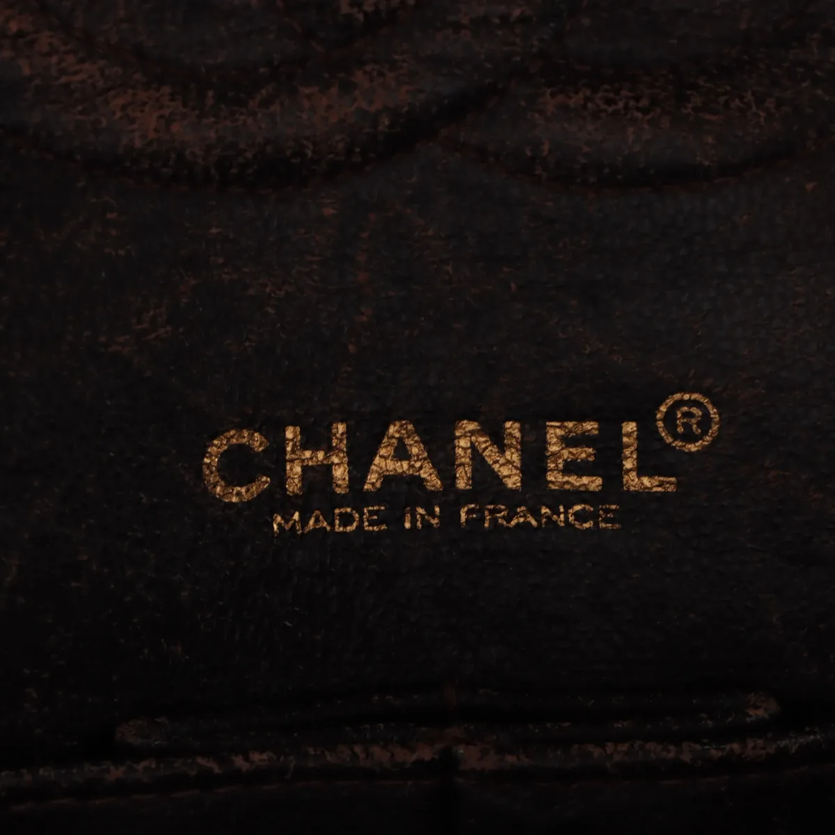 Matelasse 25 canvas double flap double chain bag brown gold hardware 7665924 7th series A01112 — view 9
