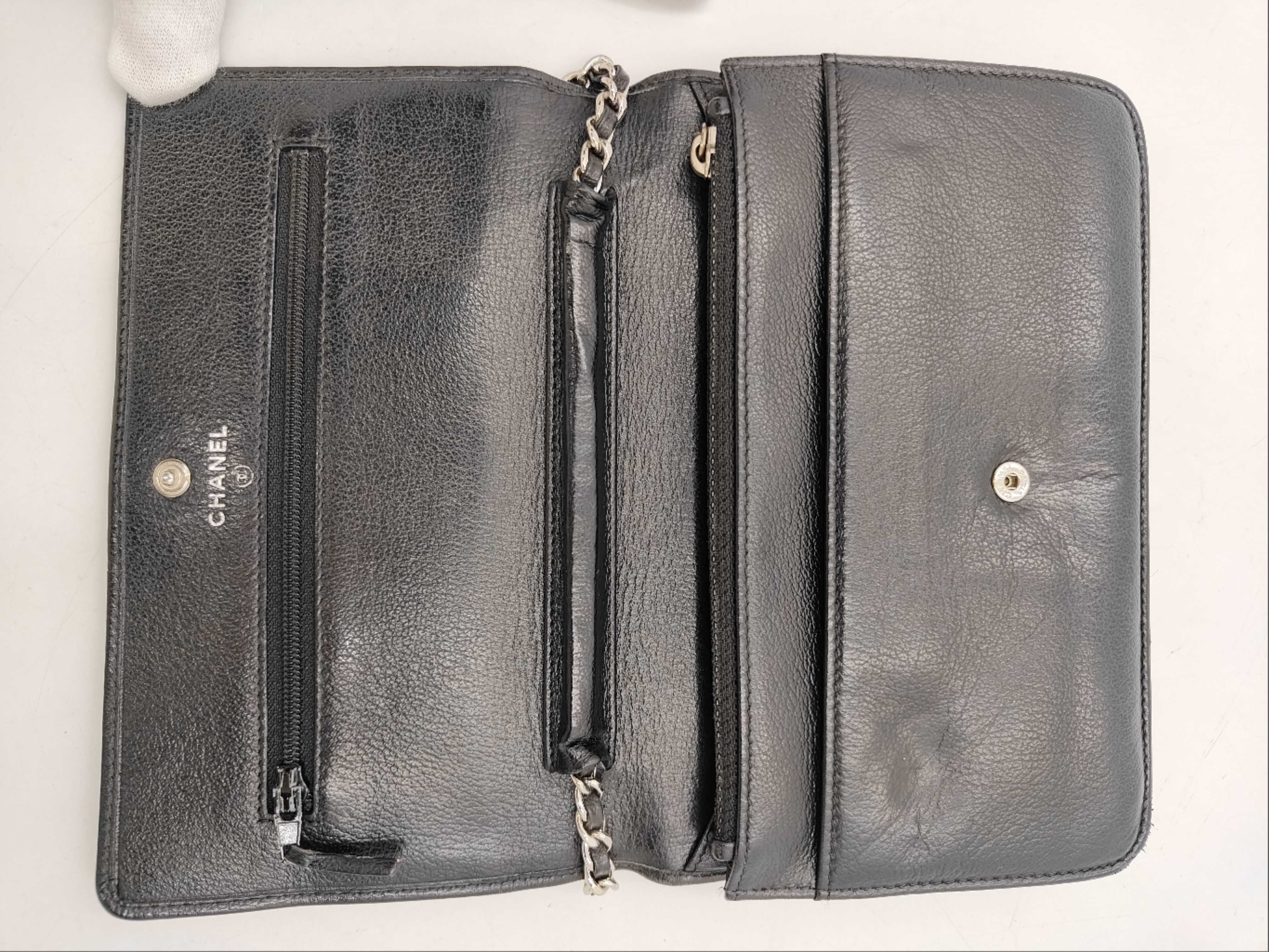 Coco Jacket Chain Wallet, Series 14, Leather, Black Shoulder Bag — view 6