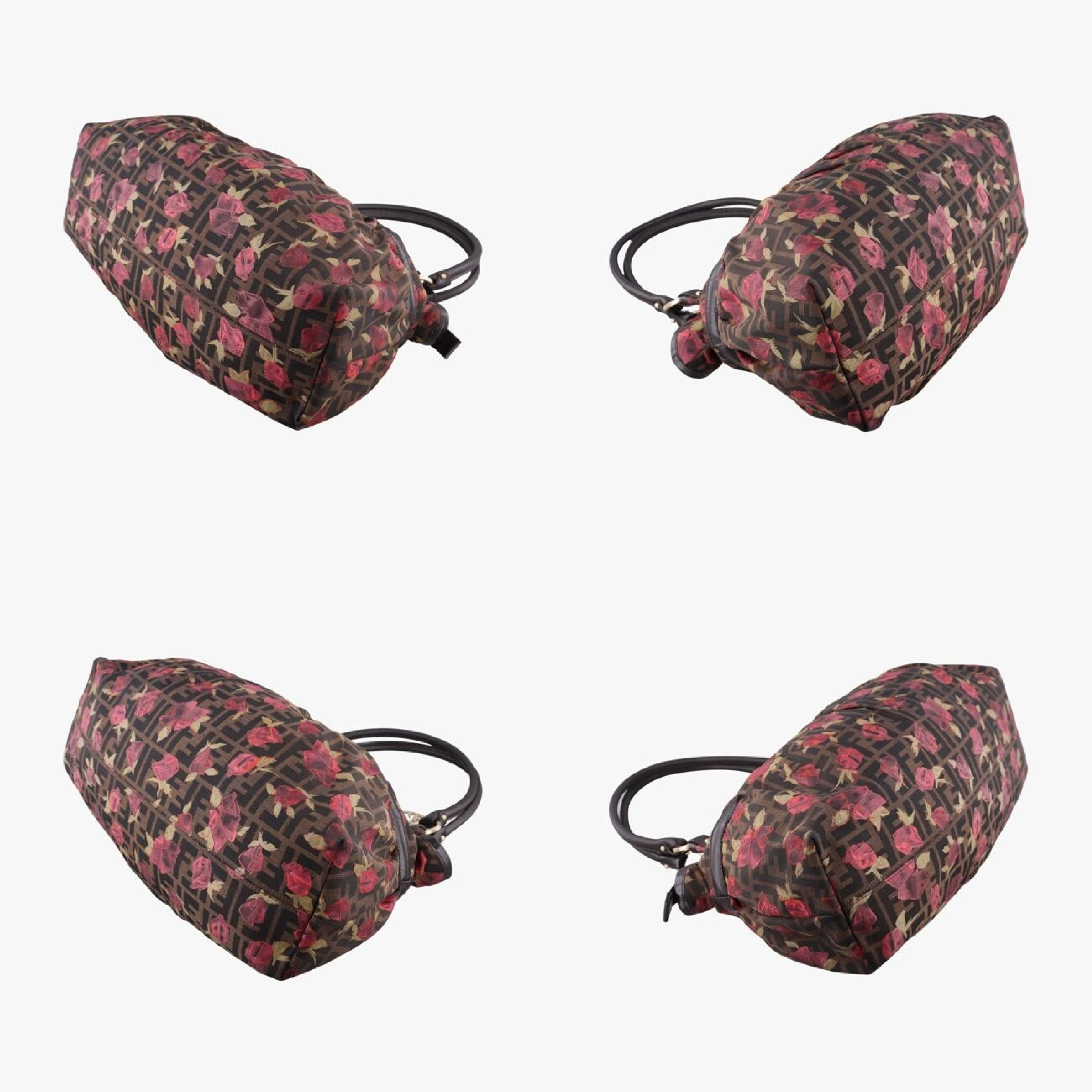 Zucca Print Brown x Multicolor Canvas Handbag 8BH186 8BH186-DC8 108-2354 — view 4