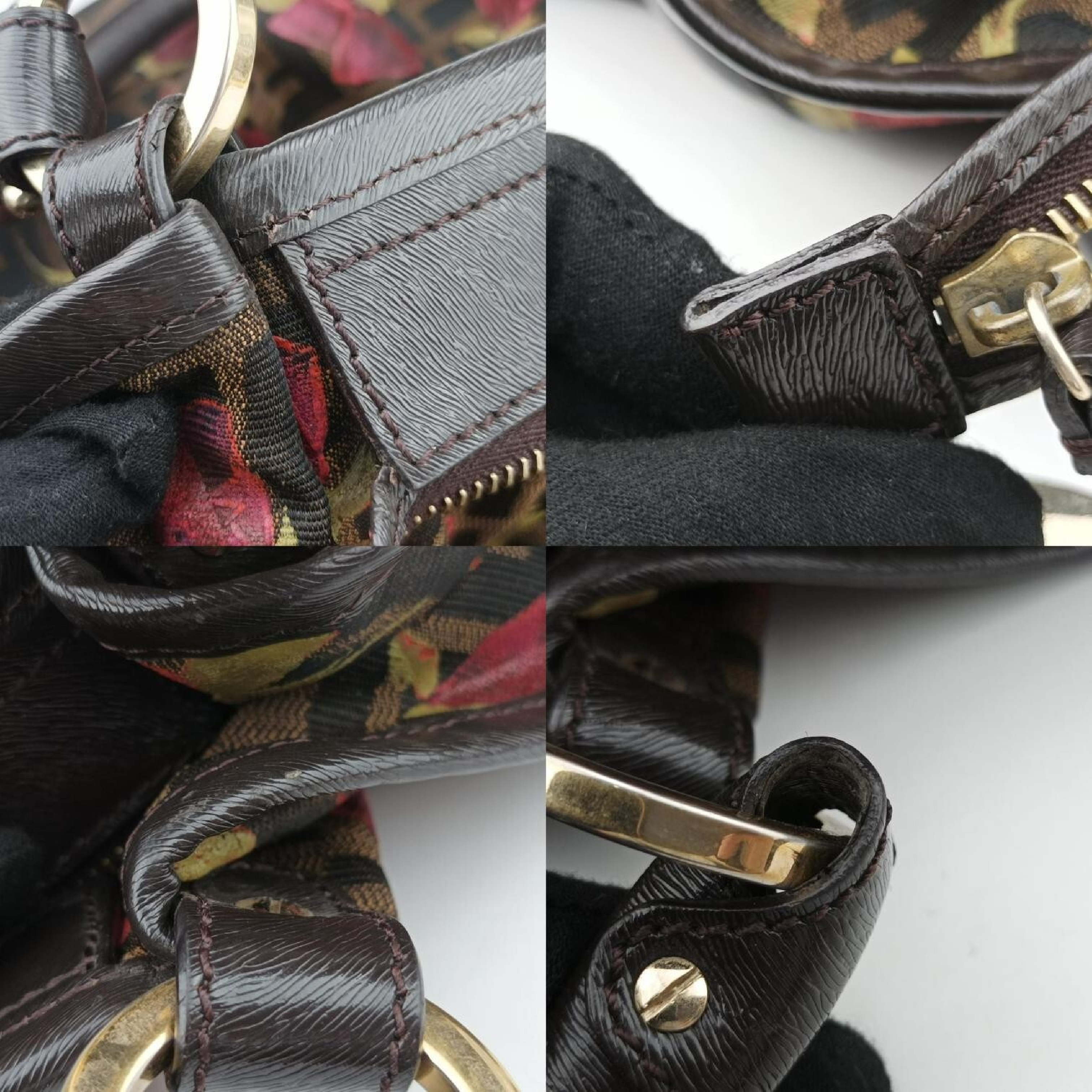 Zucca Print Brown x Multicolor Canvas Handbag 8BH186 8BH186-DC8 108-2354 — view 9