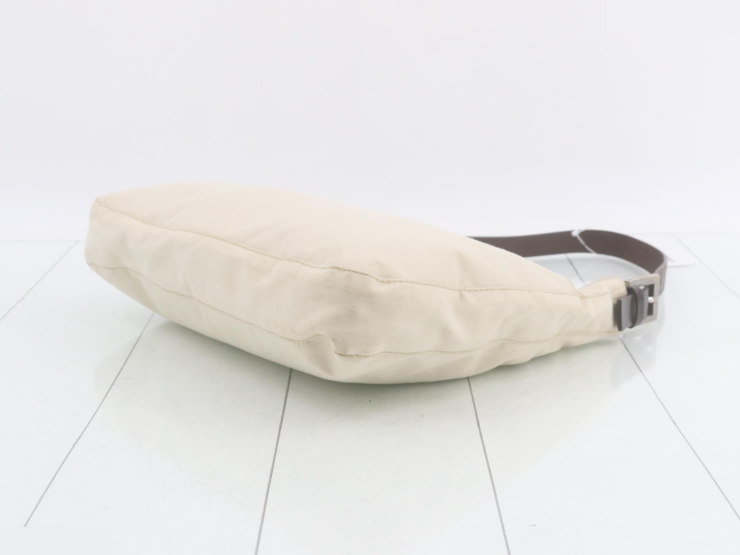 Mamma Bucket One-Shoulder Bag, Beige and White — view 6