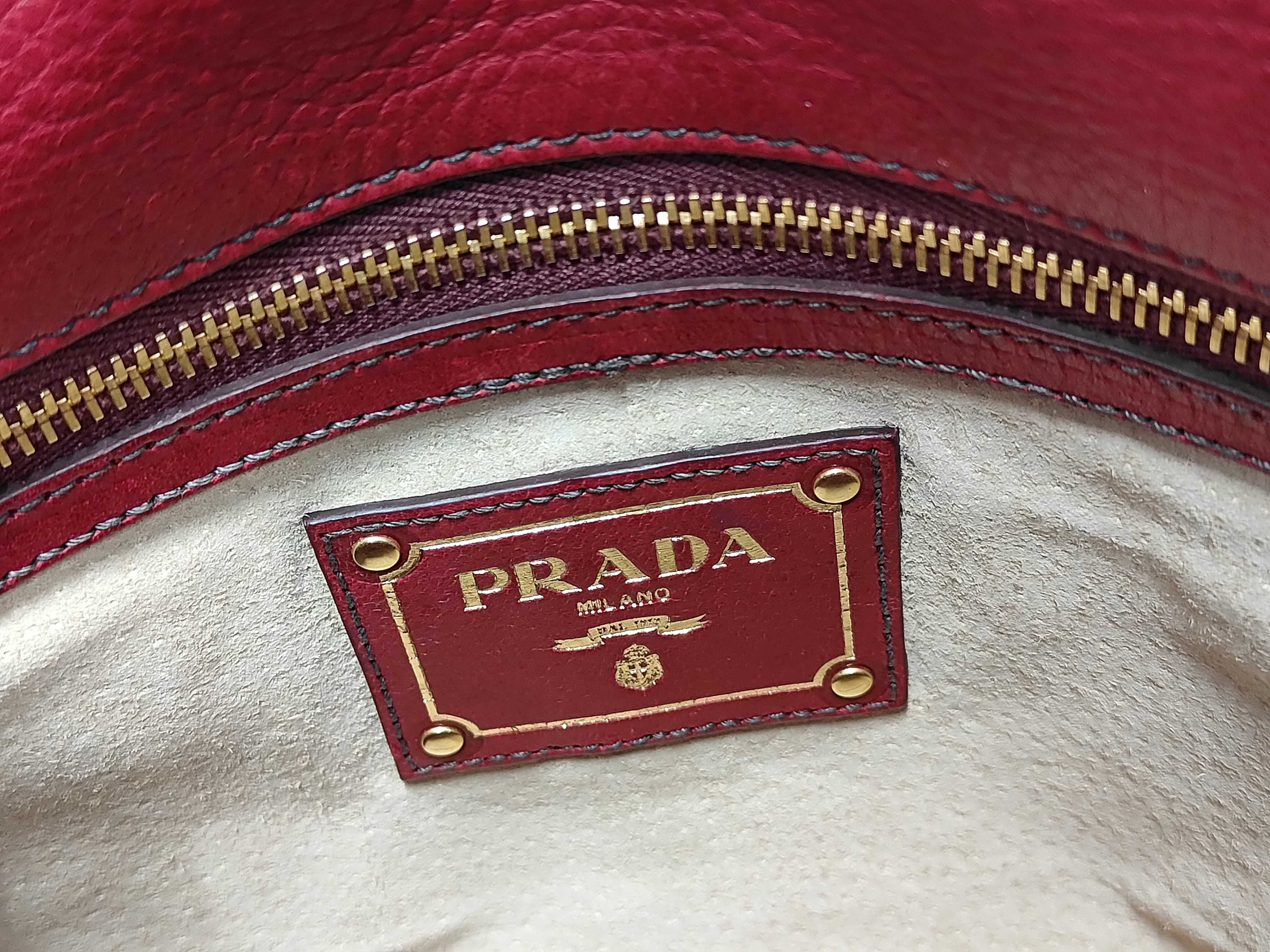 Foldover Chain Flap Bag in Red Calfskin Leather with Gold Hardware — view 12