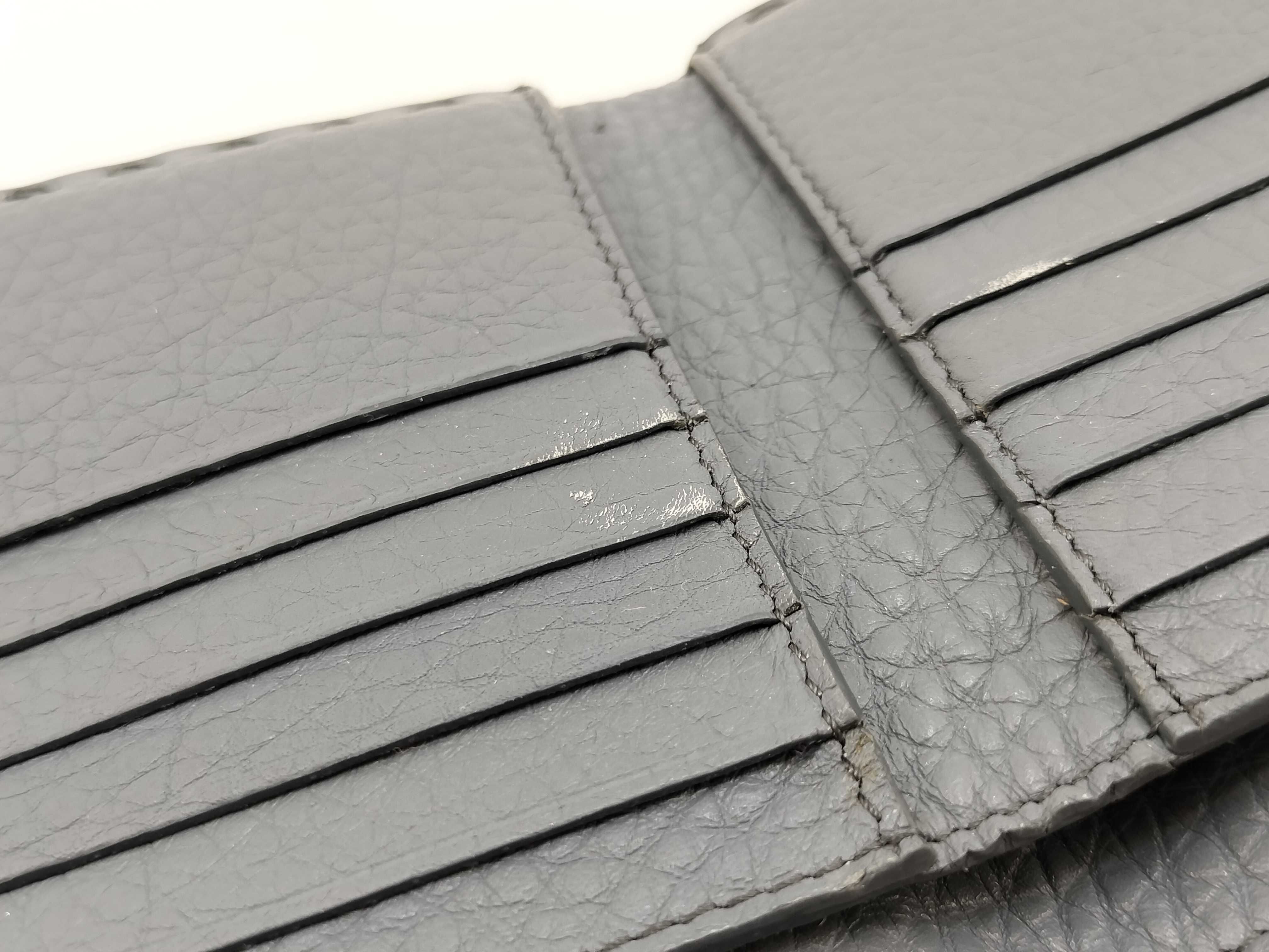 Selleria Fendi Peekaboo Micro Tri-fold Wallet, Gray — view 11