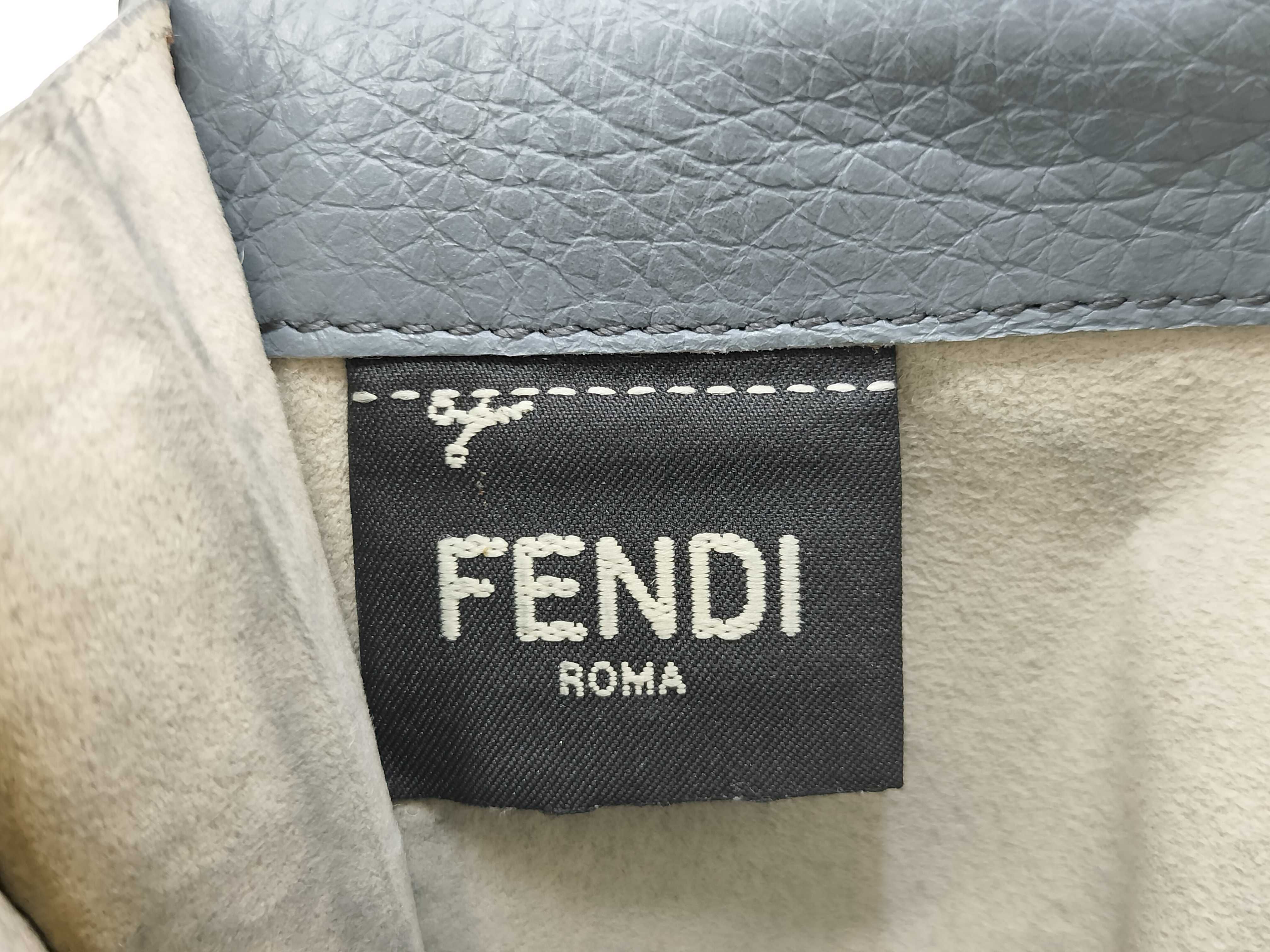 Selleria Fendi Peekaboo Micro Tri-fold Wallet, Gray — view 15