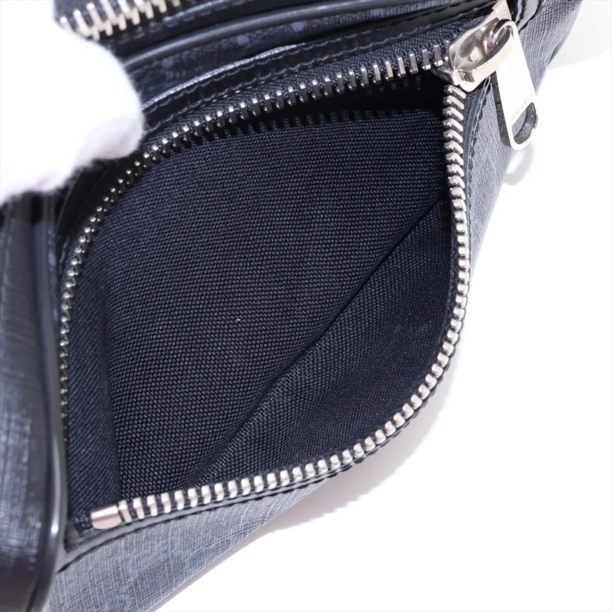 GG Supreme 474293 PVC x Leather Body Bag, Black — view 9