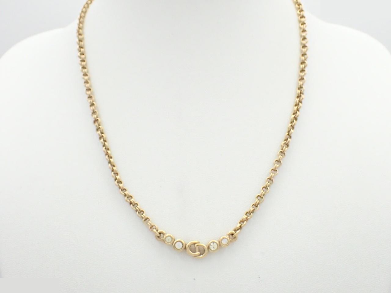 Rhinestone necklace/pendant, chain approximately 42cm. — view 3
