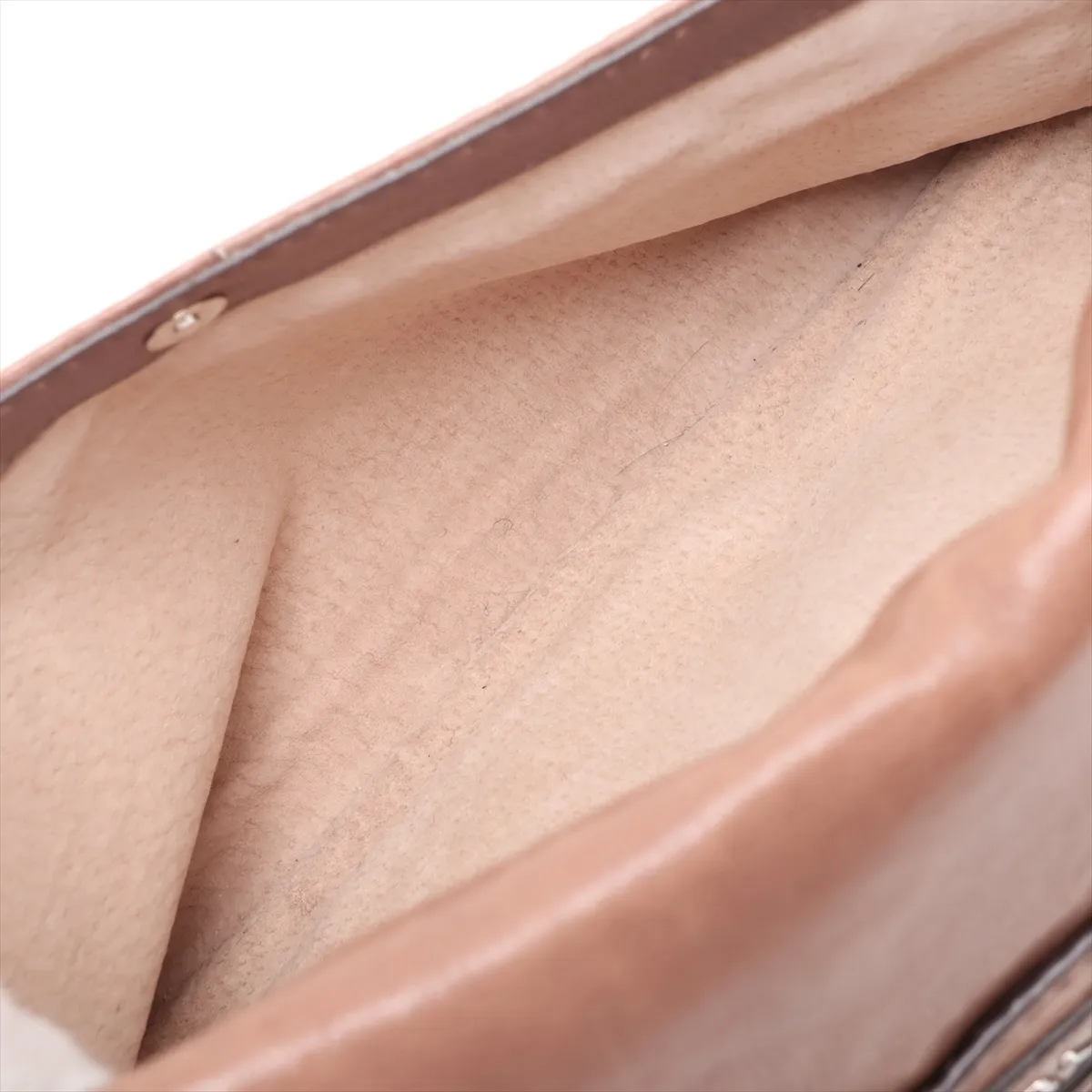 Leather Chain Shoulder Bag, Brown, B4659C — view 9