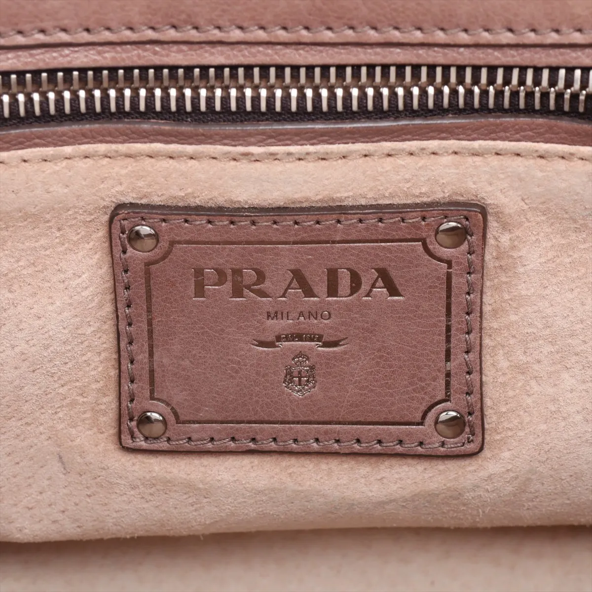 Leather Chain Shoulder Bag, Brown, B4659C — view 10