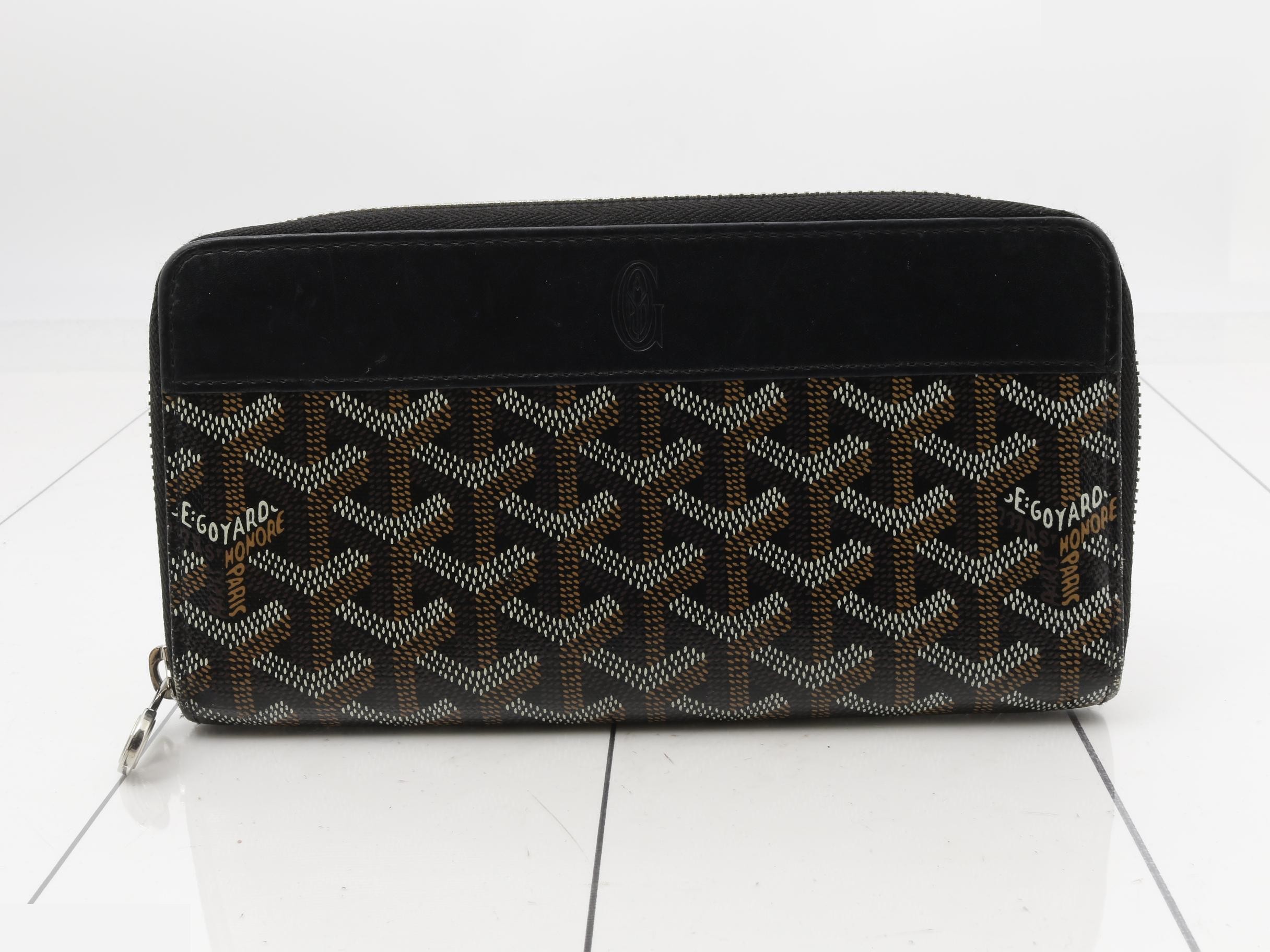 Goyardine Long Wallet, Round, Coated Canvas, Brown