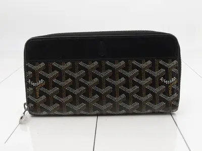 Goyardine Long Wallet, Round, Coated Canvas, Brown