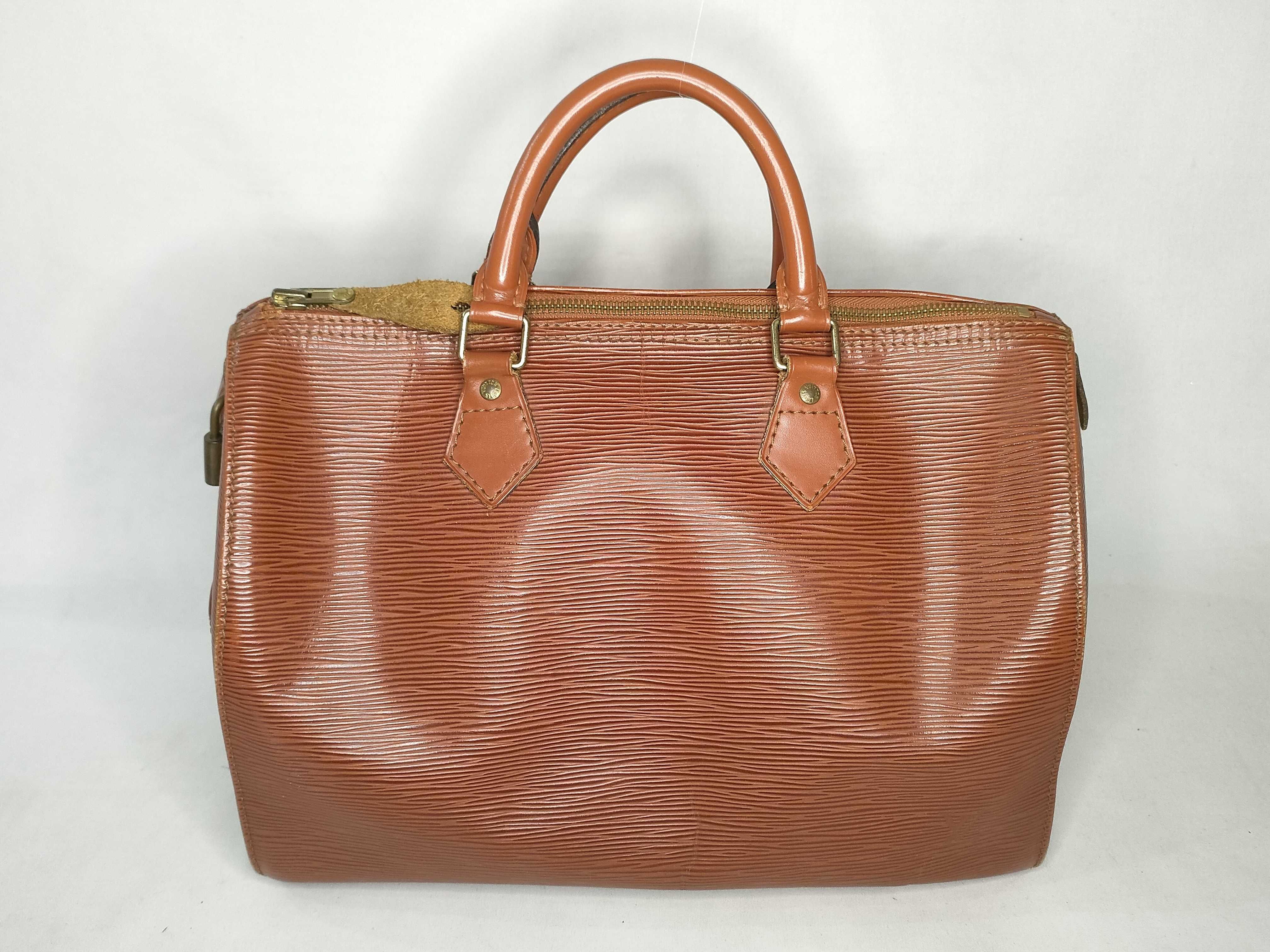 Epi Leather Handbag, Speedy 30, Kenya Brown, N43003