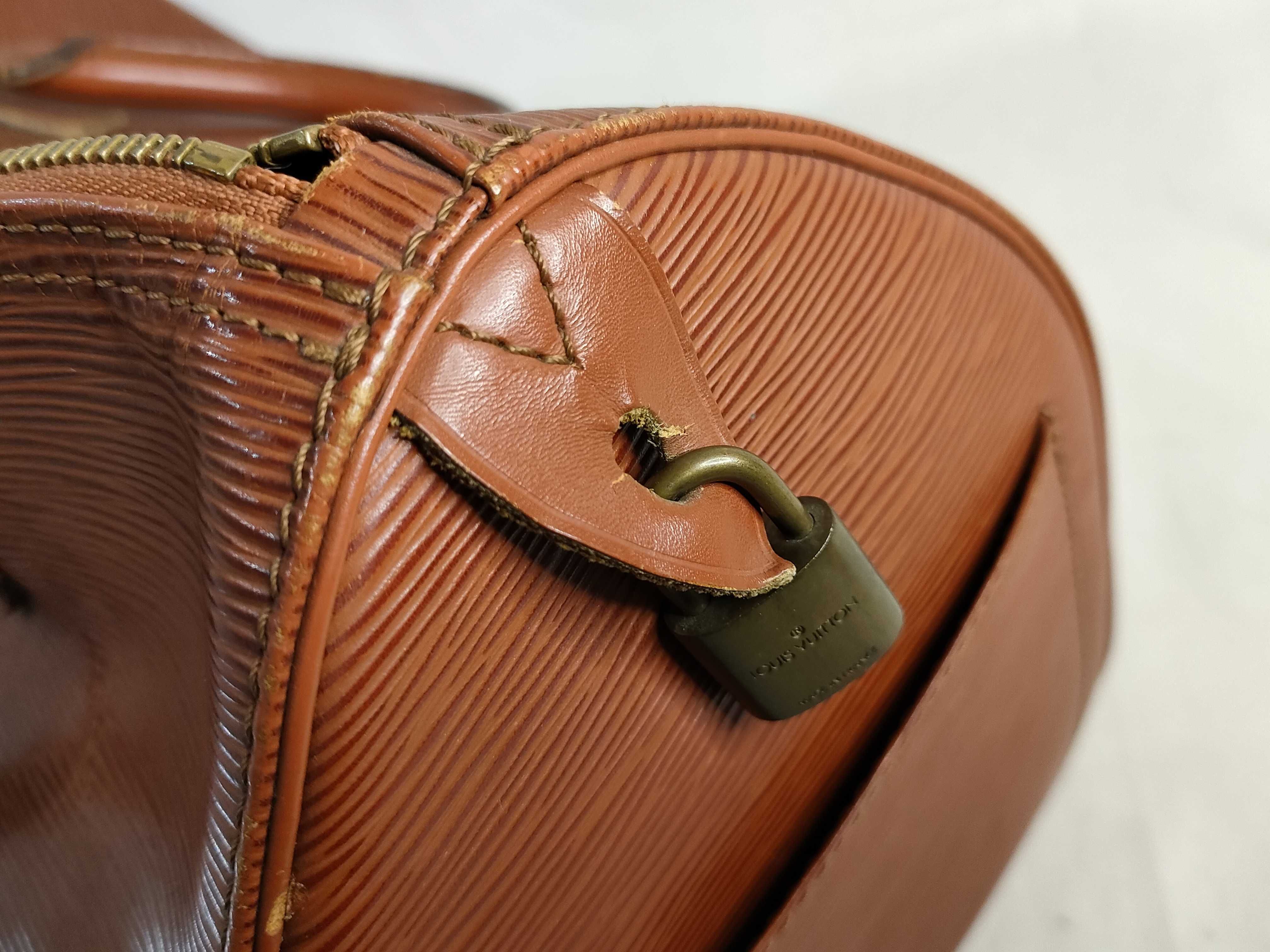 Epi Leather Handbag, Speedy 30, Kenya Brown, N43003 — view 14