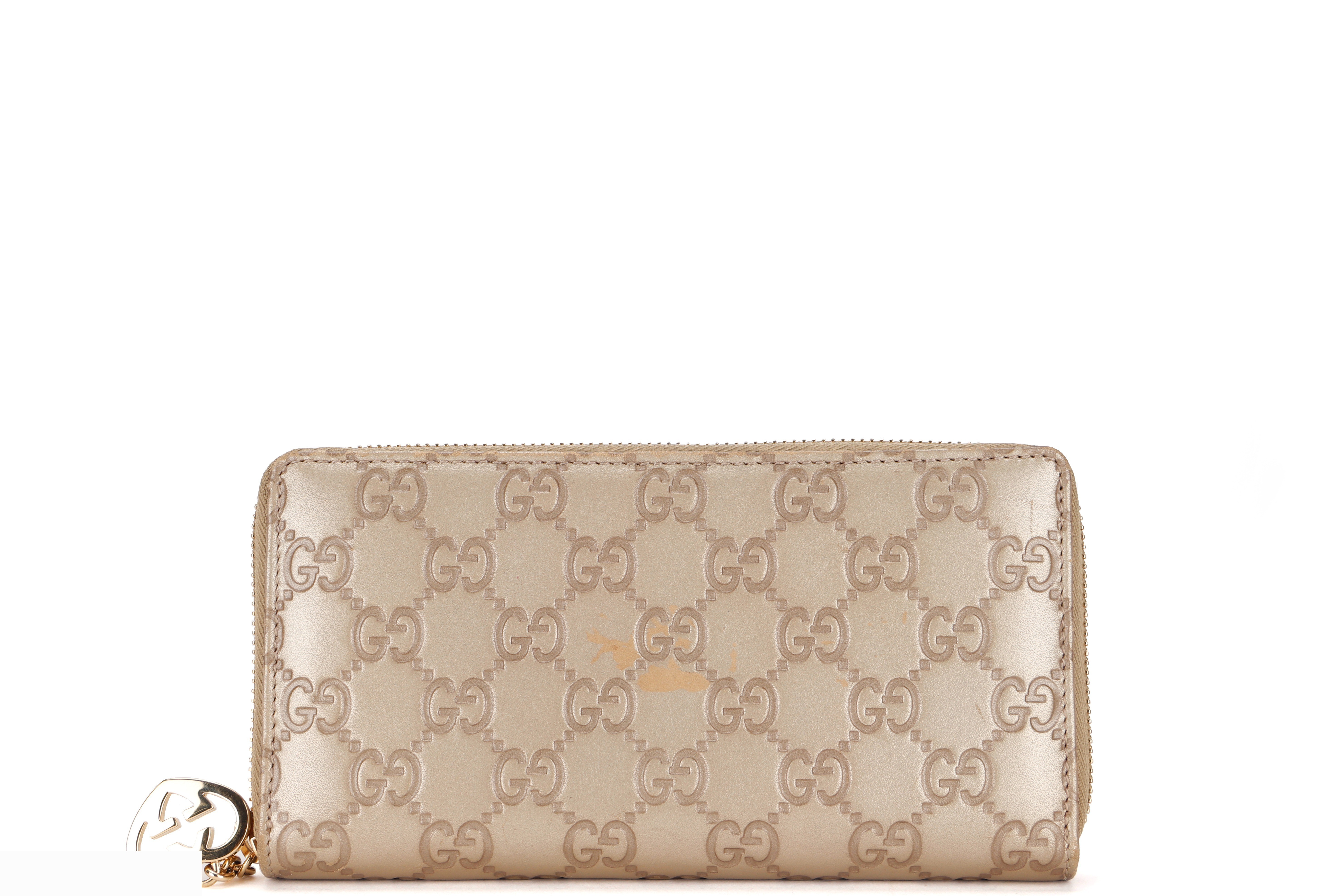 GUCCISSIMA METALLIC SILVER LONG WALLET
