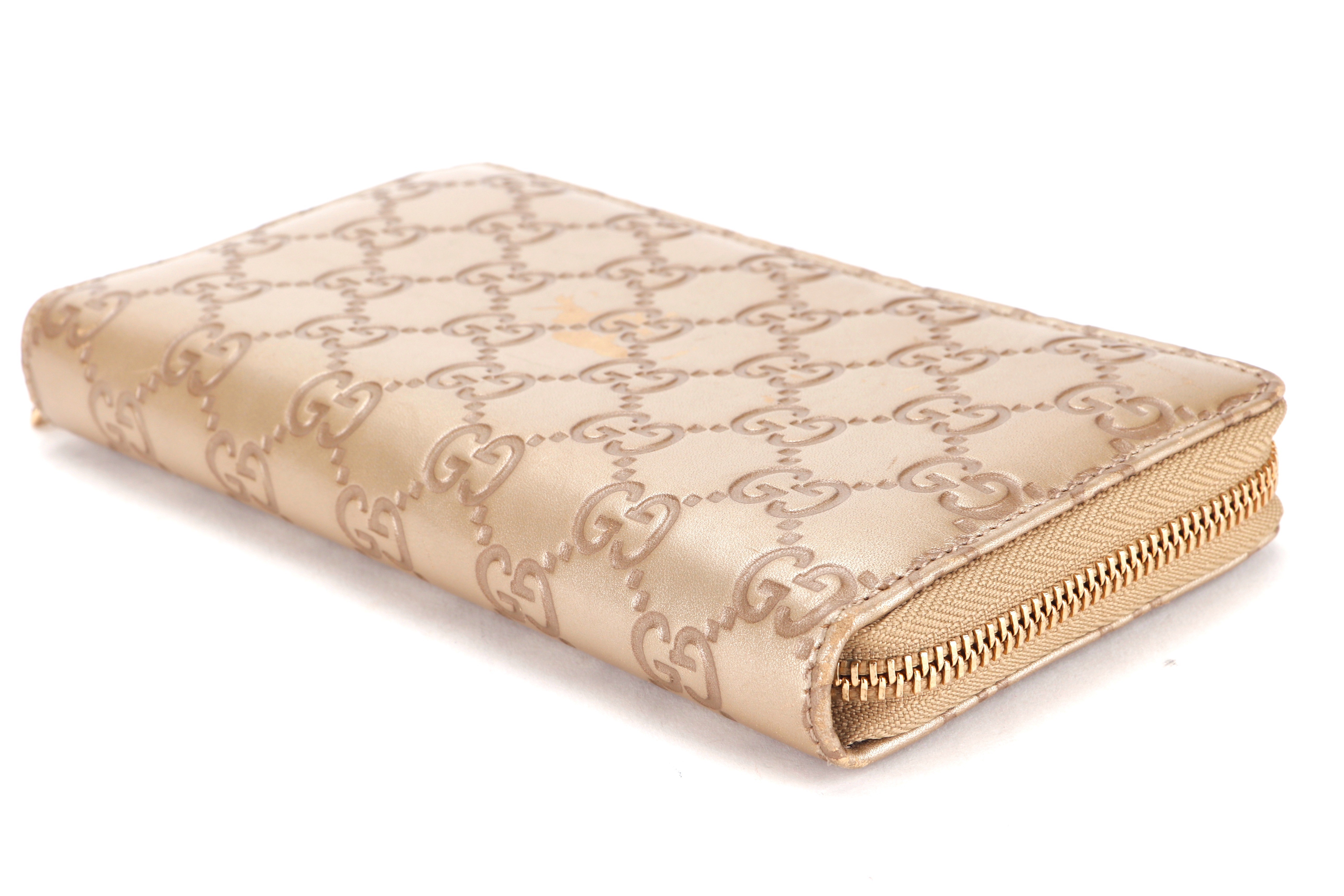 GUCCISSIMA METALLIC SILVER LONG WALLET — view 3