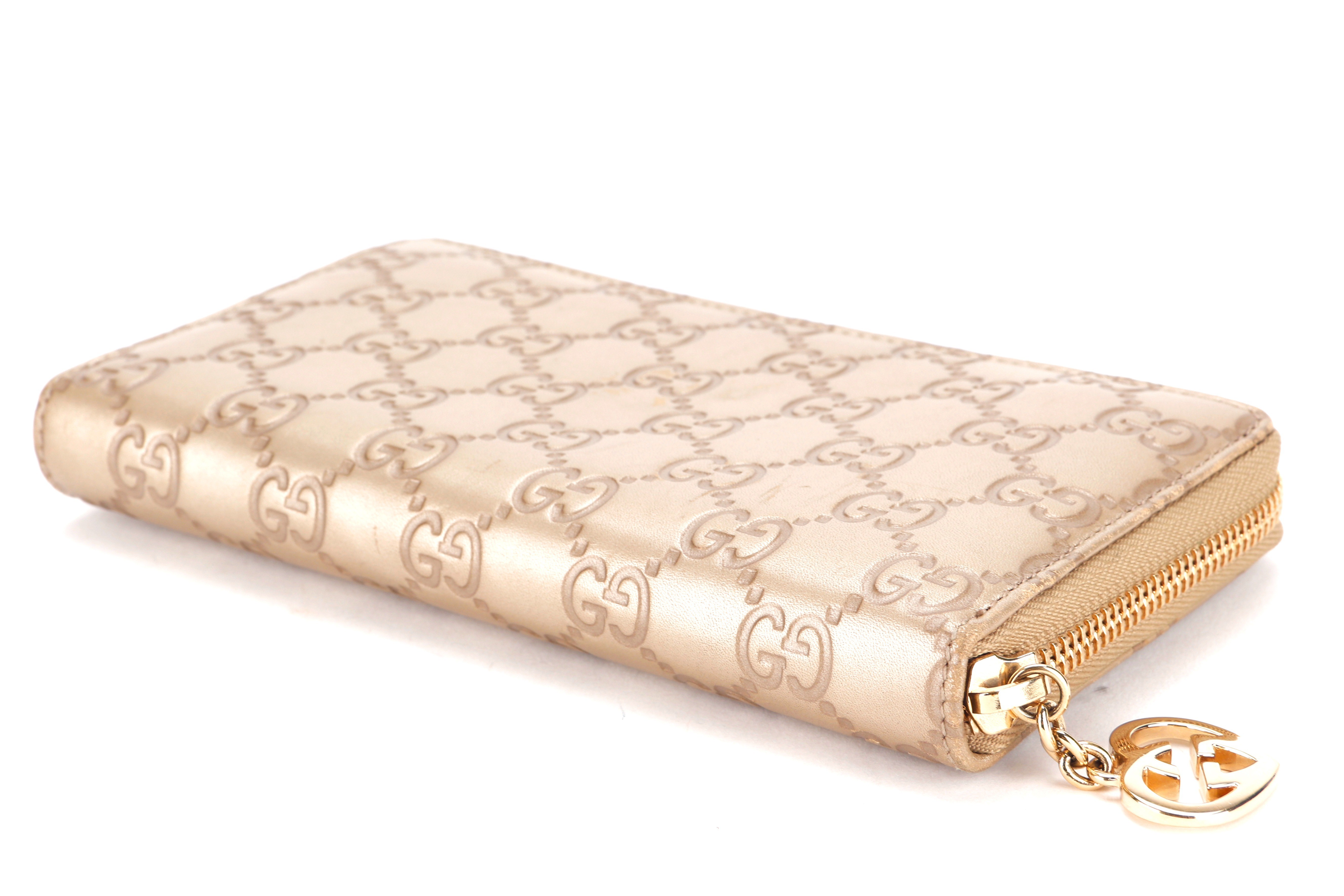 GUCCISSIMA METALLIC SILVER LONG WALLET — view 4