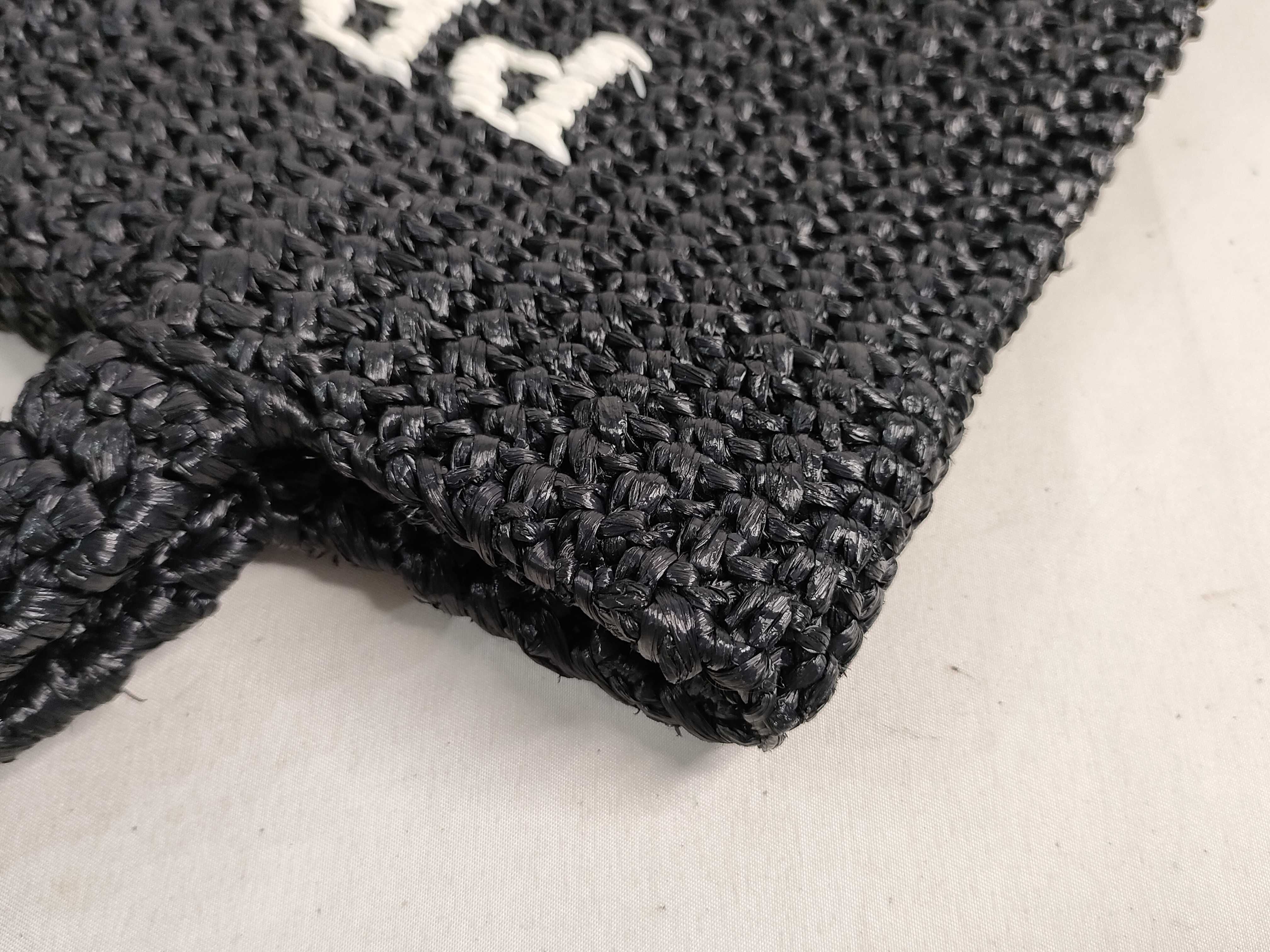 Raffia Tote Bag Black Tote Bag — view 12
