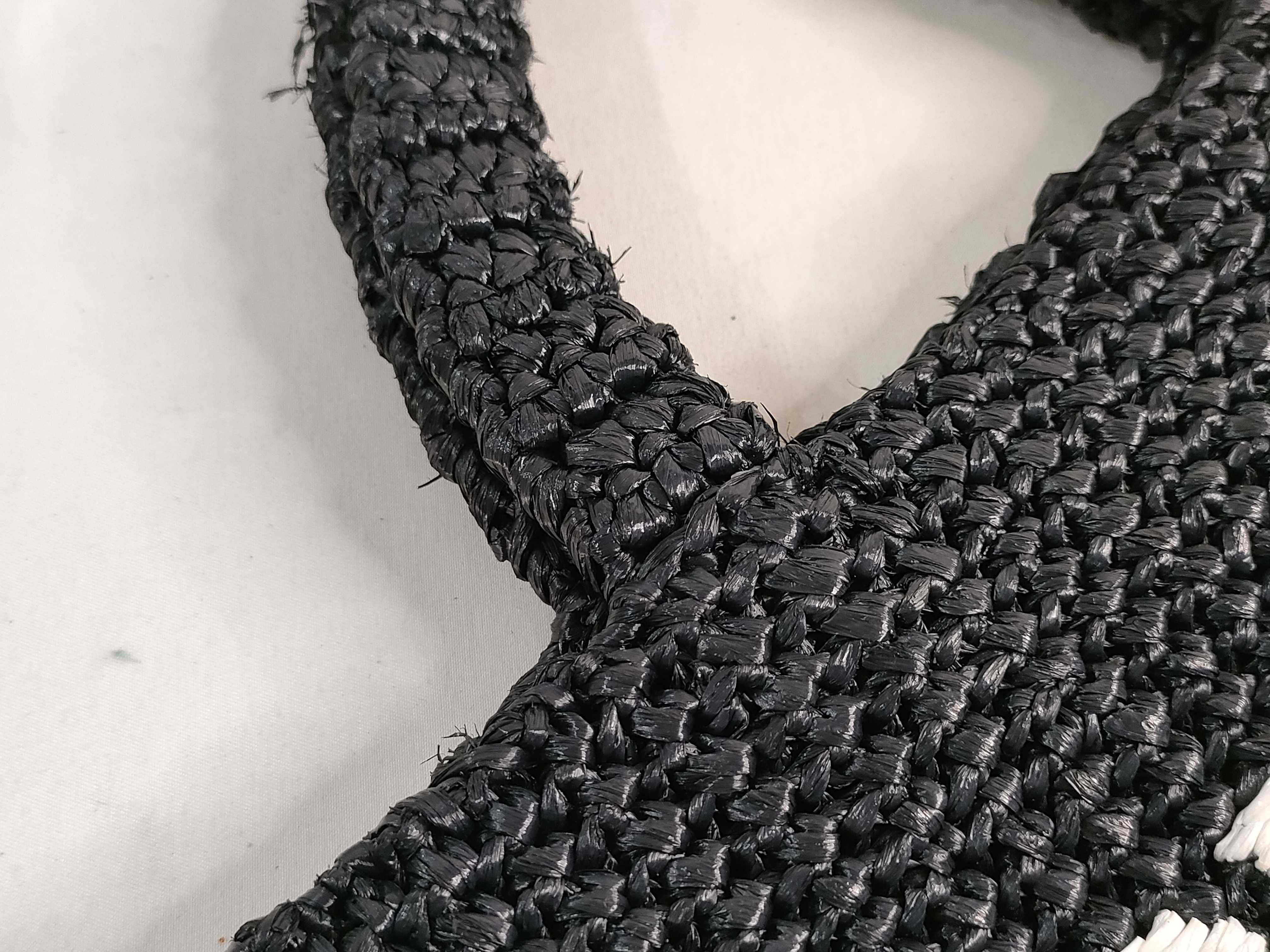 Raffia Tote Bag Black Tote Bag — view 5
