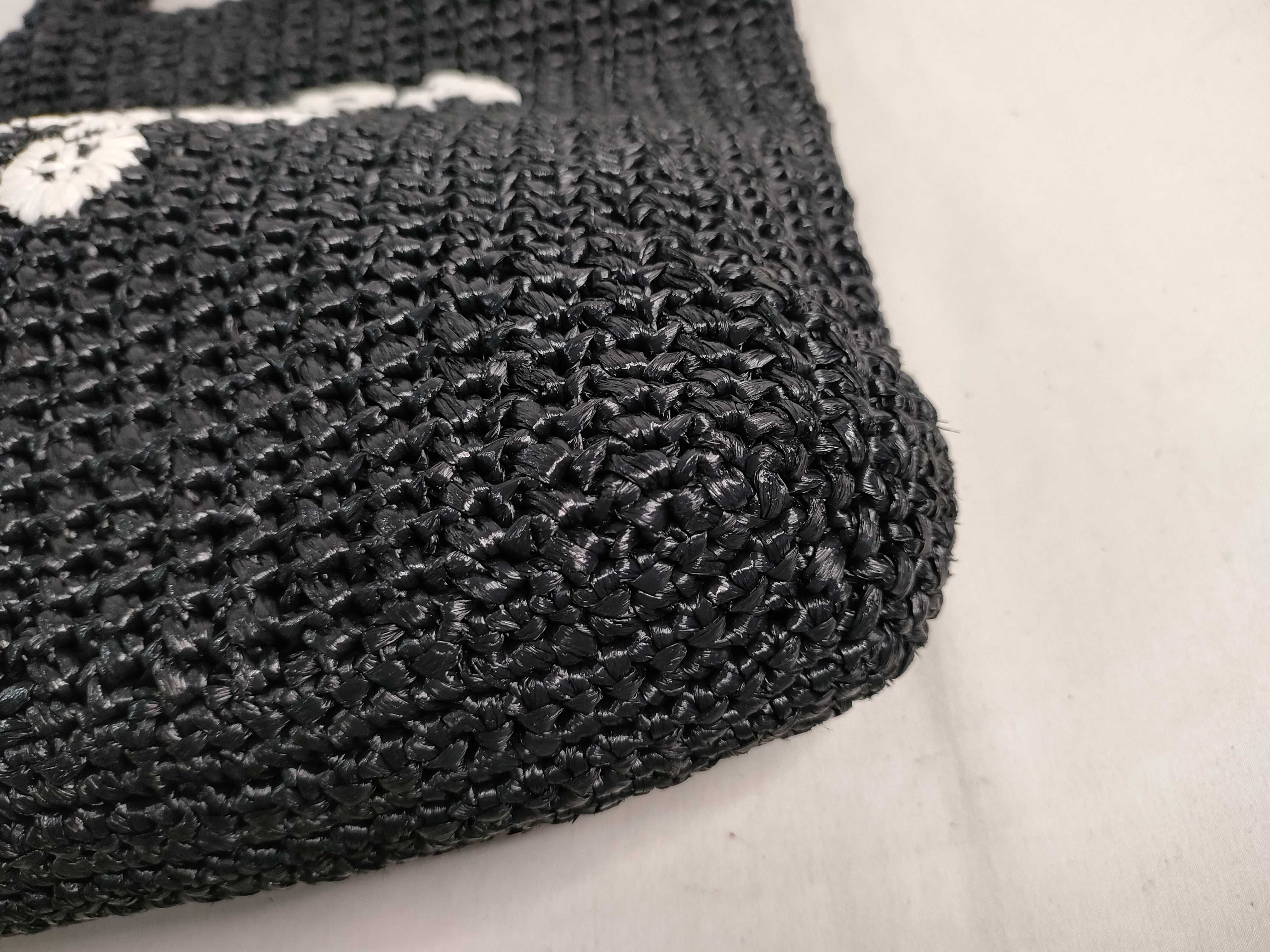 Raffia Tote Bag Black Tote Bag — view 6
