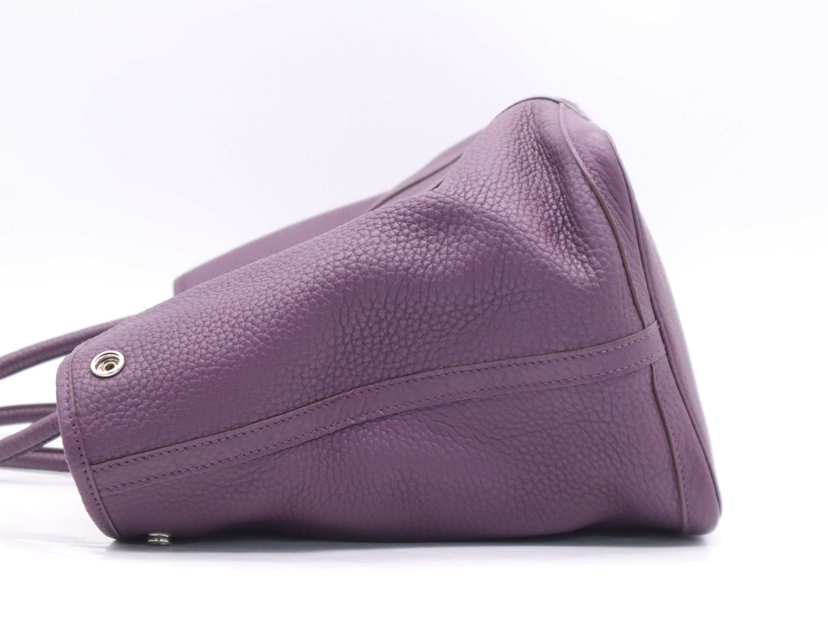 Leather Garden Party PM bag, purple, silver hardware, P stamp, 2012. — view 3