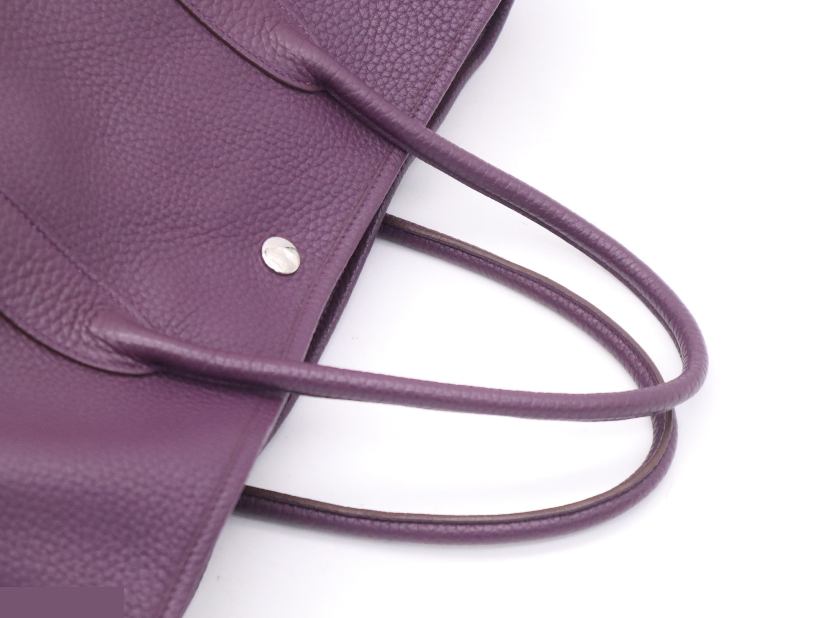 Leather Garden Party PM bag, purple, silver hardware, P stamp, 2012. — view 6