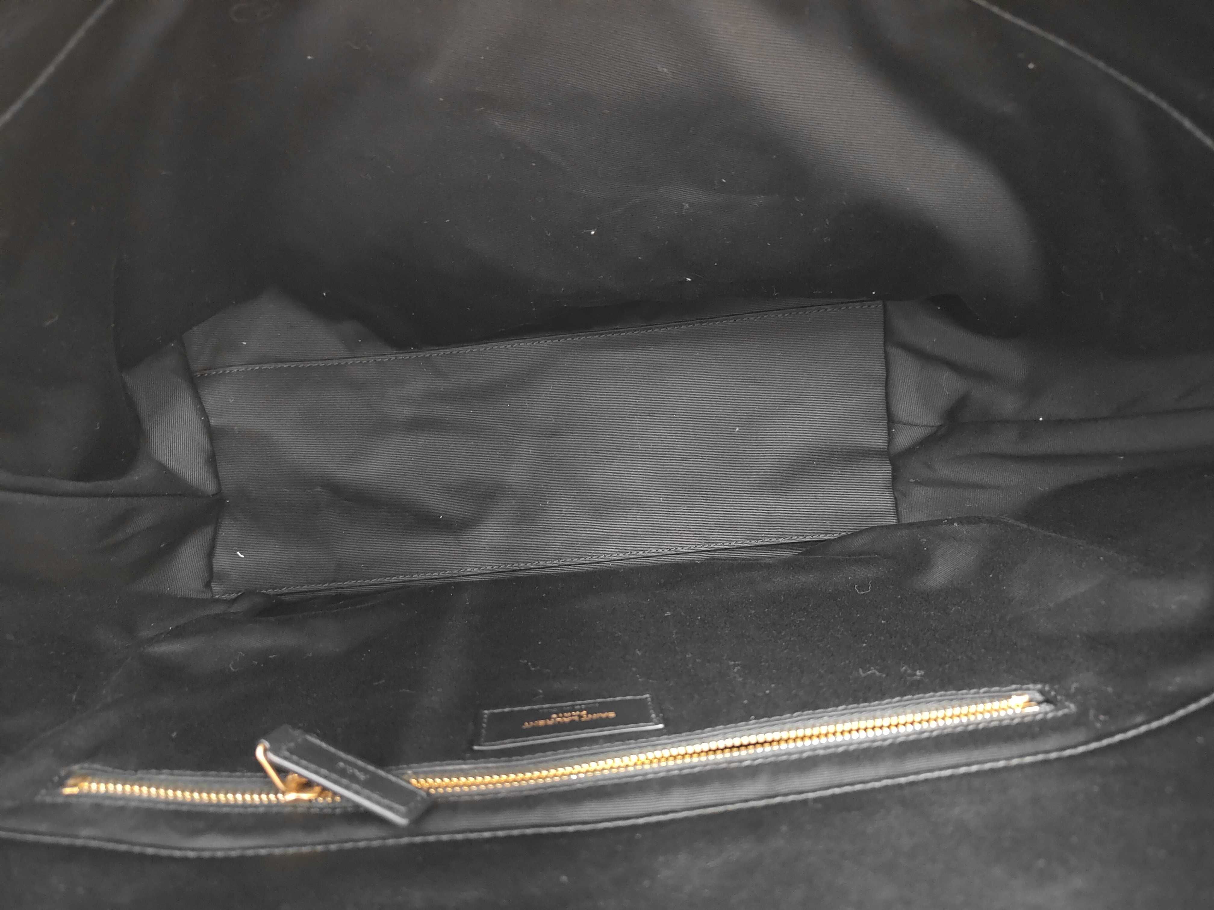 ICARE Black Quilted Lambskin Leather Large Tote Bag with Sub-Bag — view 8