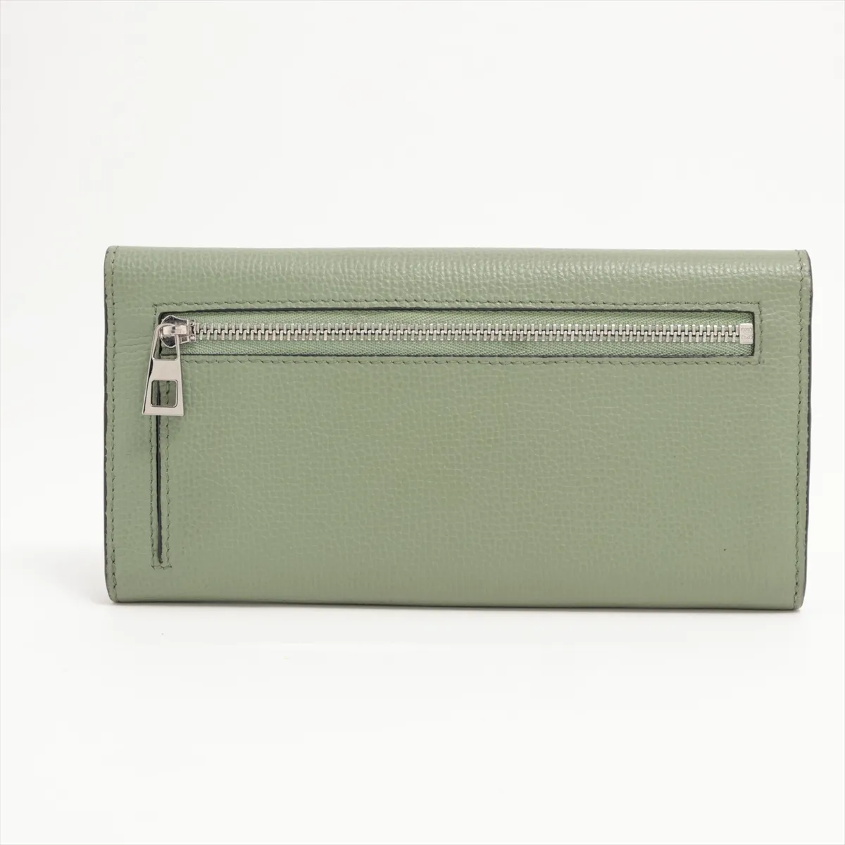 Anagram Continental Wallet Leather Long Wallet Green — view 2