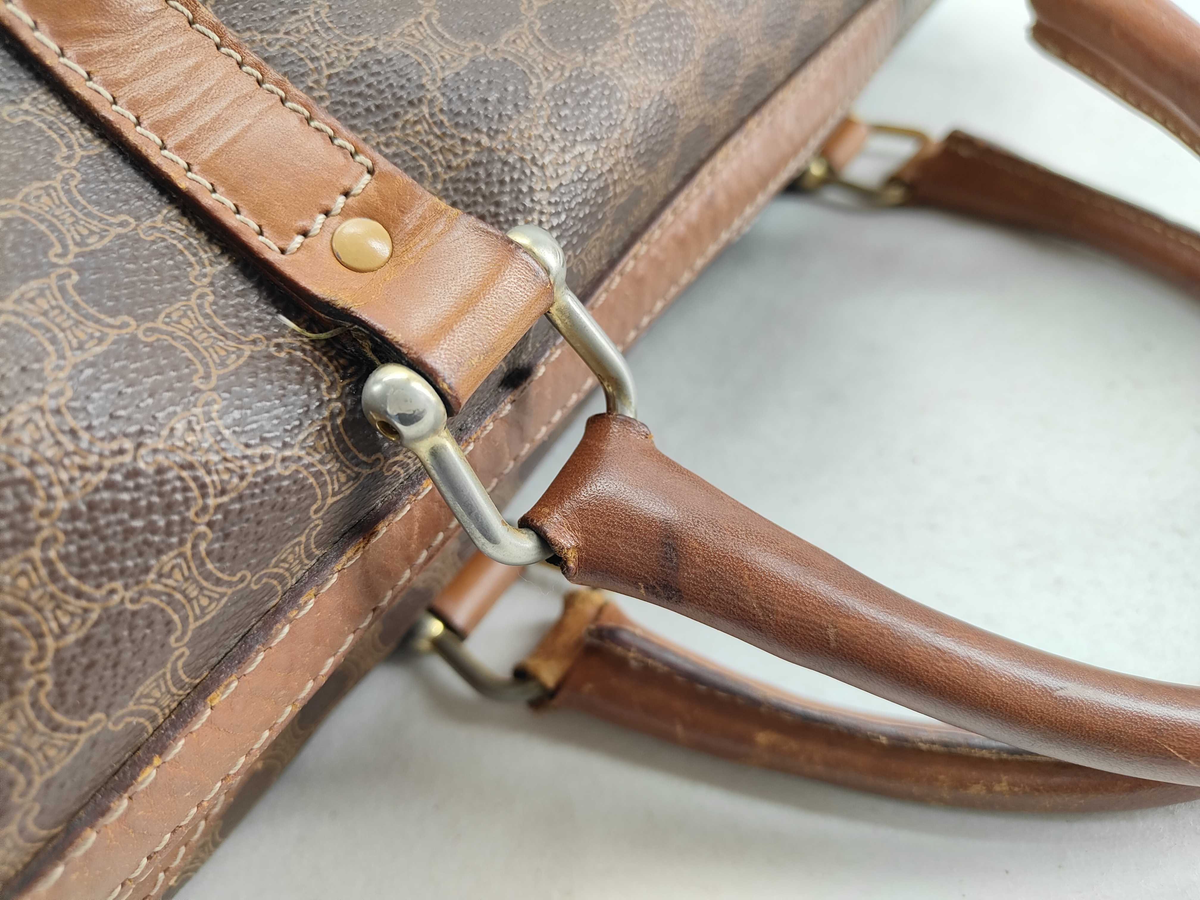 CELINE Macadam Leather Boston Bag — view 5