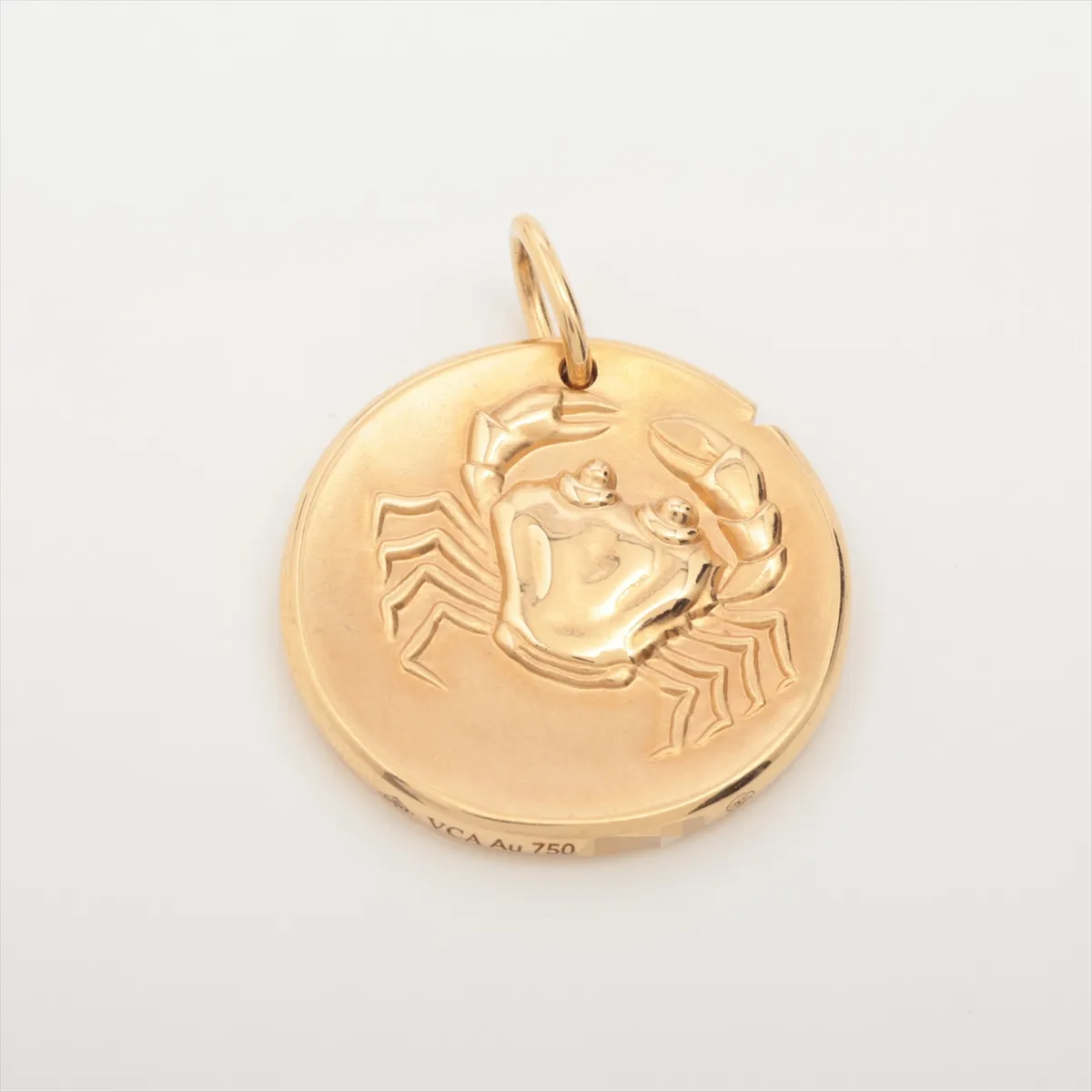 Zodiac Medal Necklace Pendant, 750 (Yellow Gold), 8.2g, JD256756, Cancer (Kan Kurit)