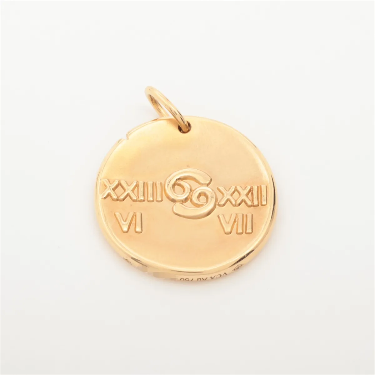 Zodiac Medal Necklace Pendant, 750 (Yellow Gold), 8.2g, JD256756, Cancer (Kan Kurit) — view 2