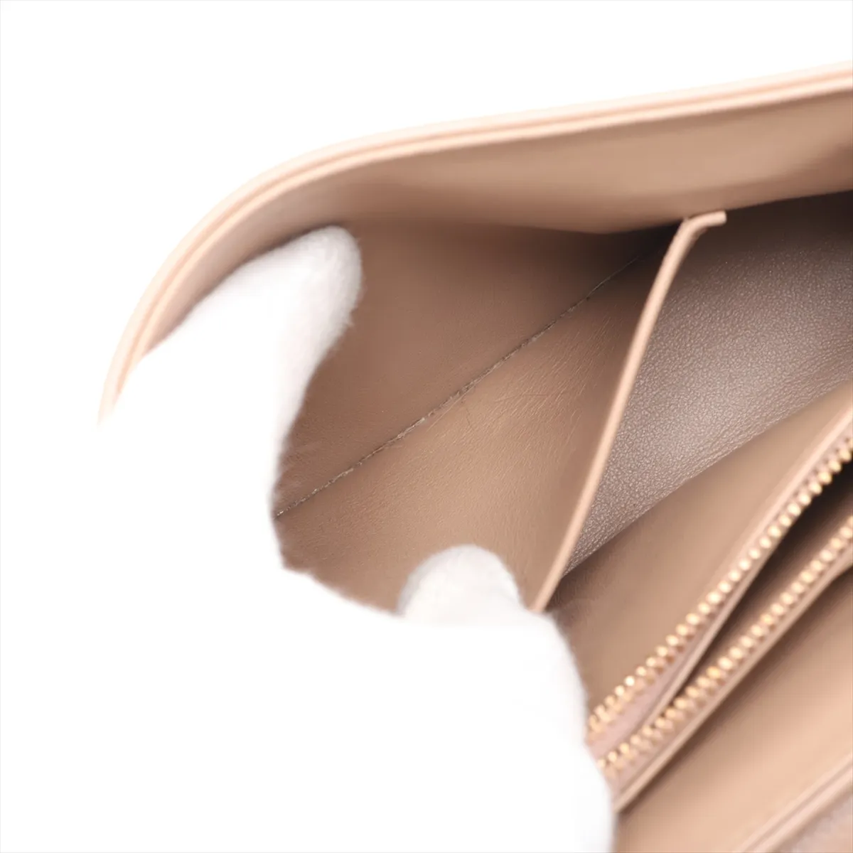 Triomphe Teen Nino Leather 2-Way Handbag, Beige — view 11