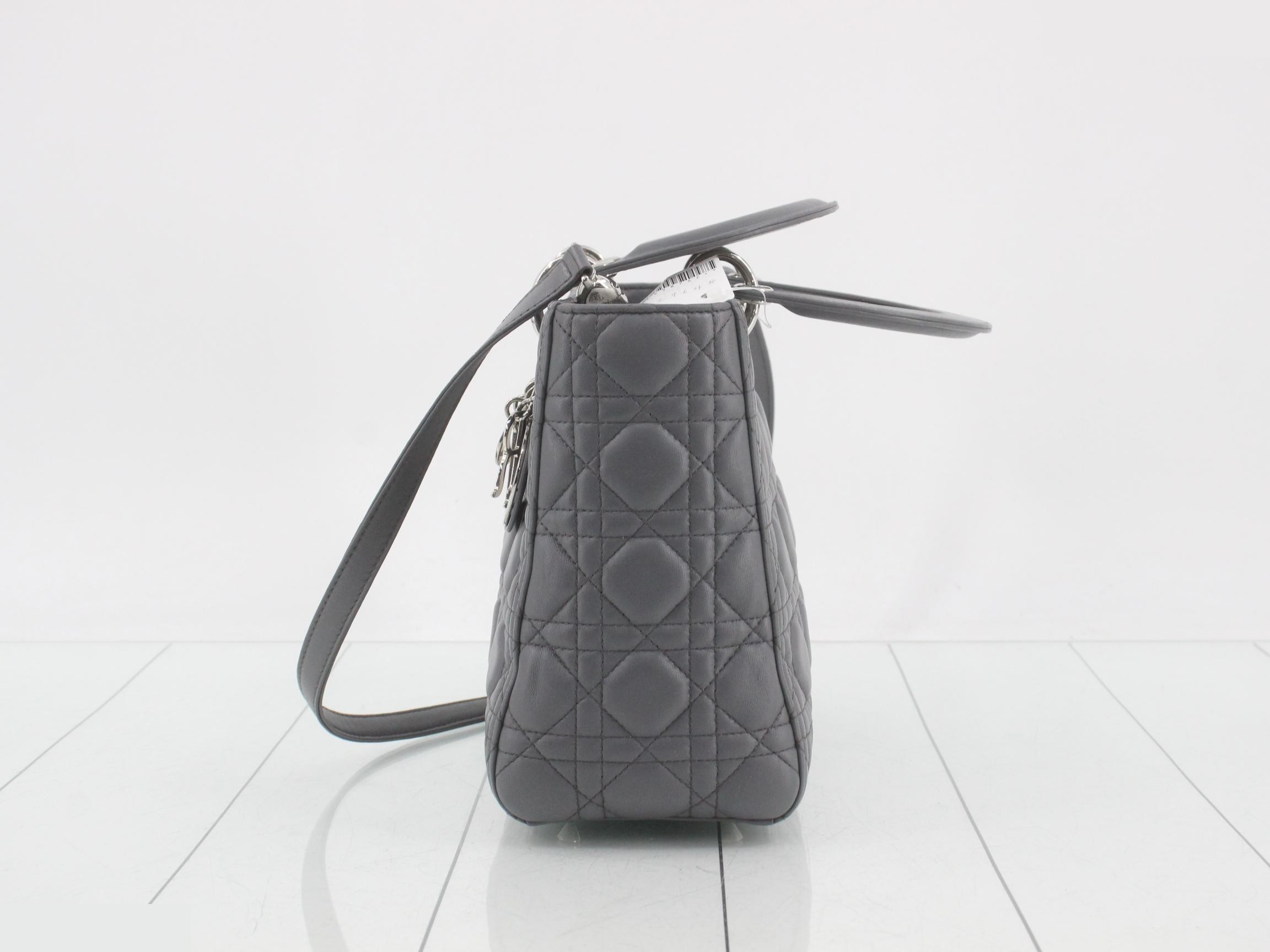 Lady Dior Cannage Lamb 2-Way Shoulder/Handbag — view 3