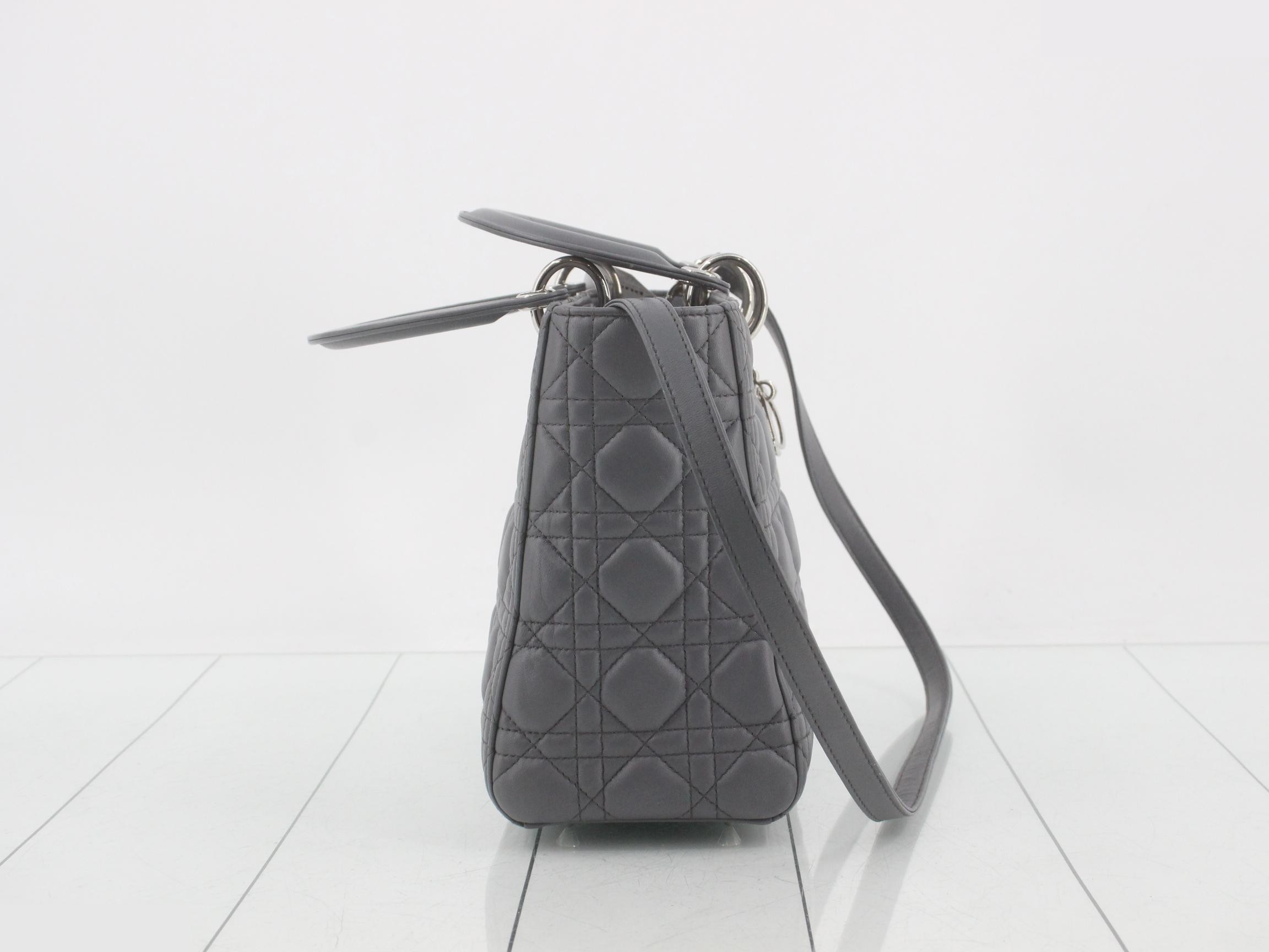Lady Dior Cannage Lamb 2-Way Shoulder/Handbag — view 4
