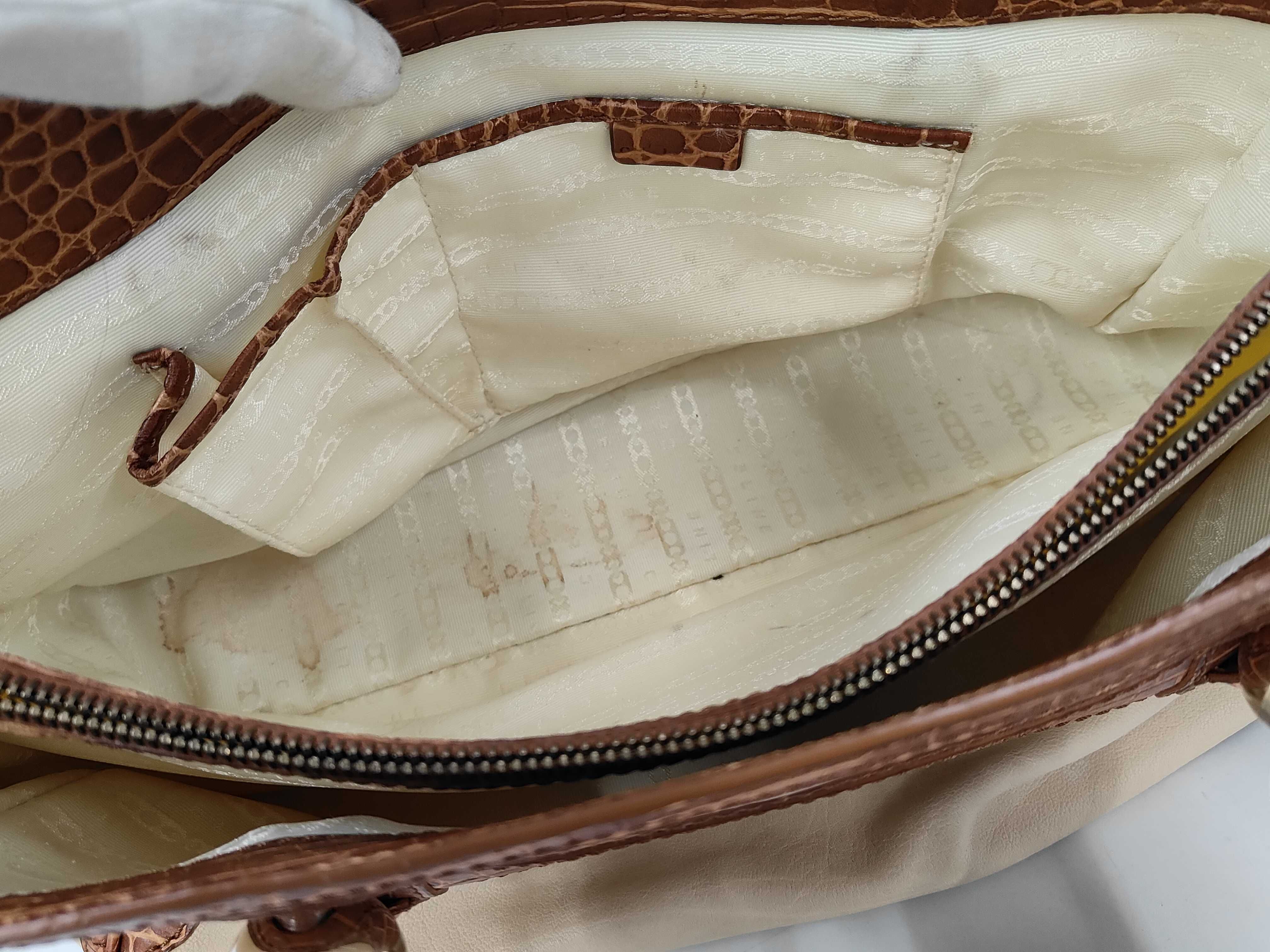 Boogie Leather Crocodile Pattern Handbag — view 8