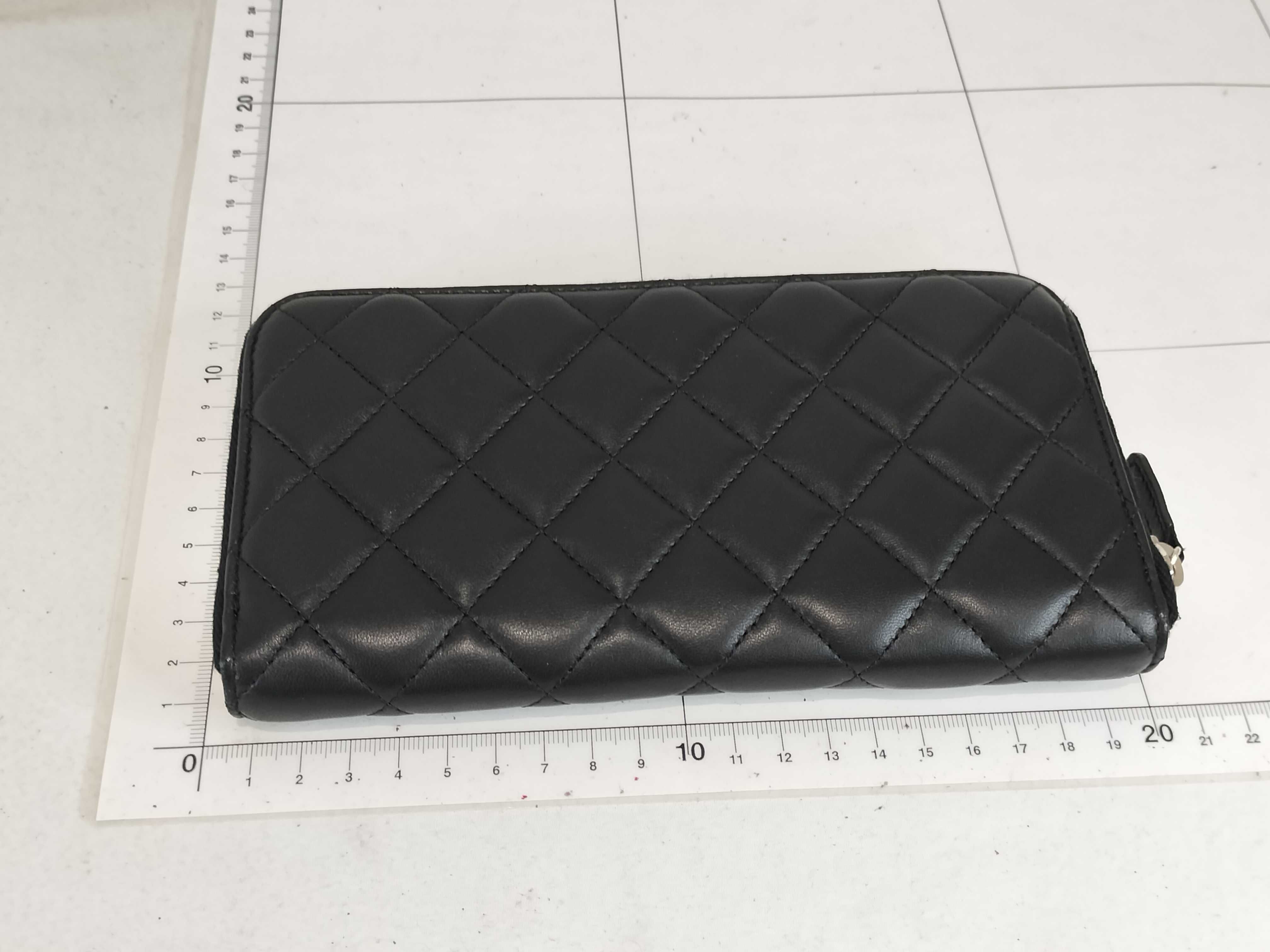 Lambskin Matelassé Round Zip Long Wallet — view 2
