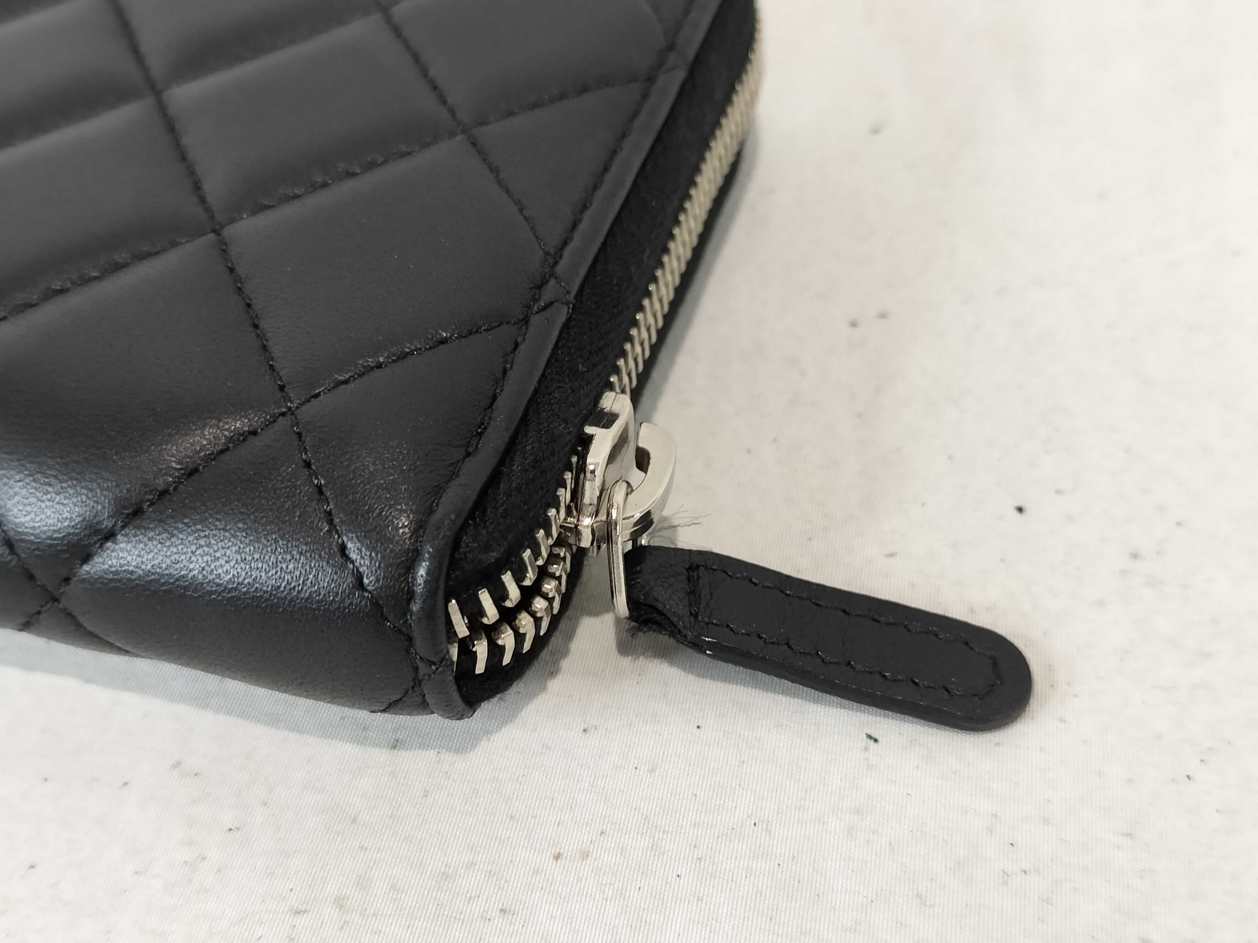 Lambskin Matelassé Round Zip Long Wallet — view 3