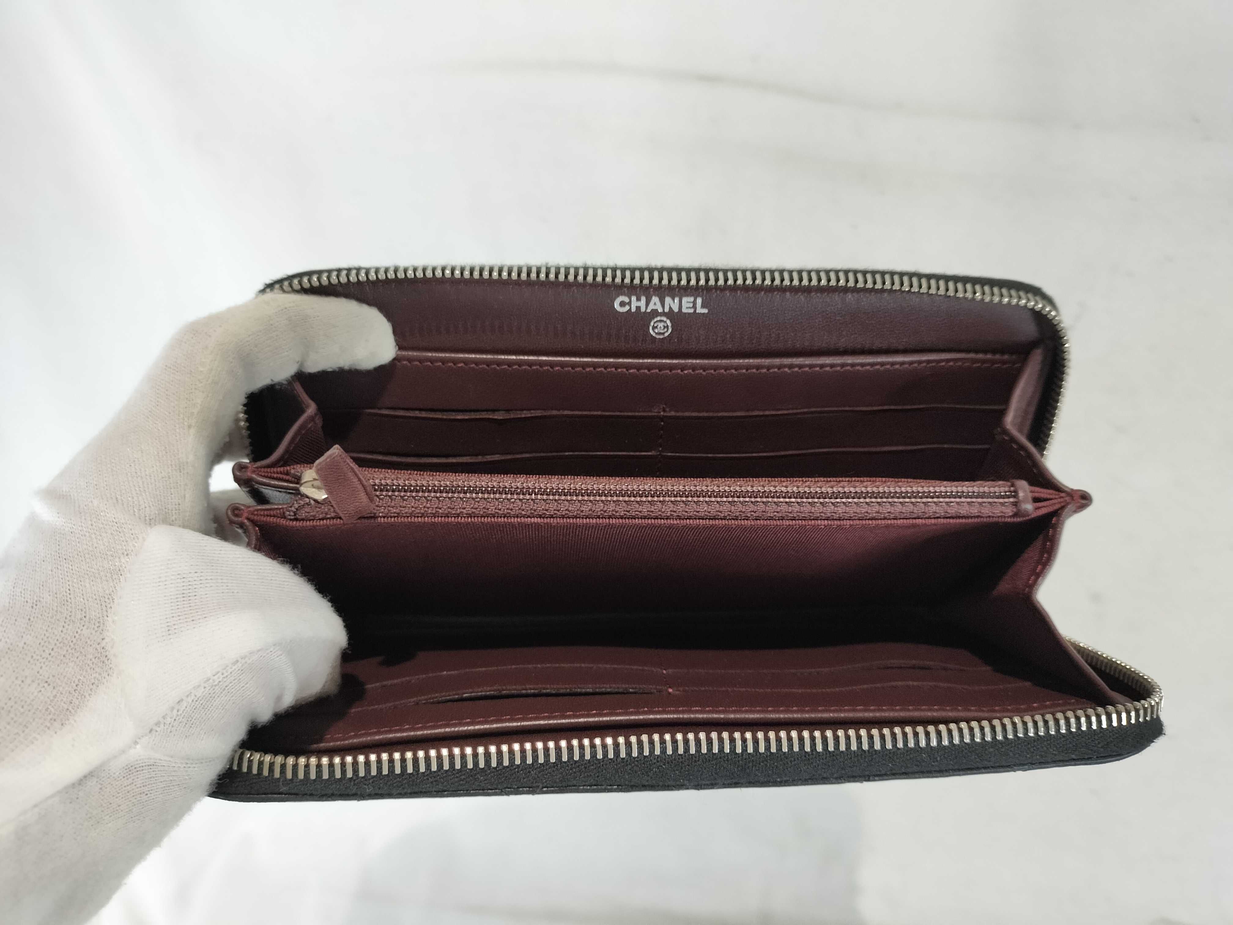 Lambskin Matelassé Round Zip Long Wallet — view 7