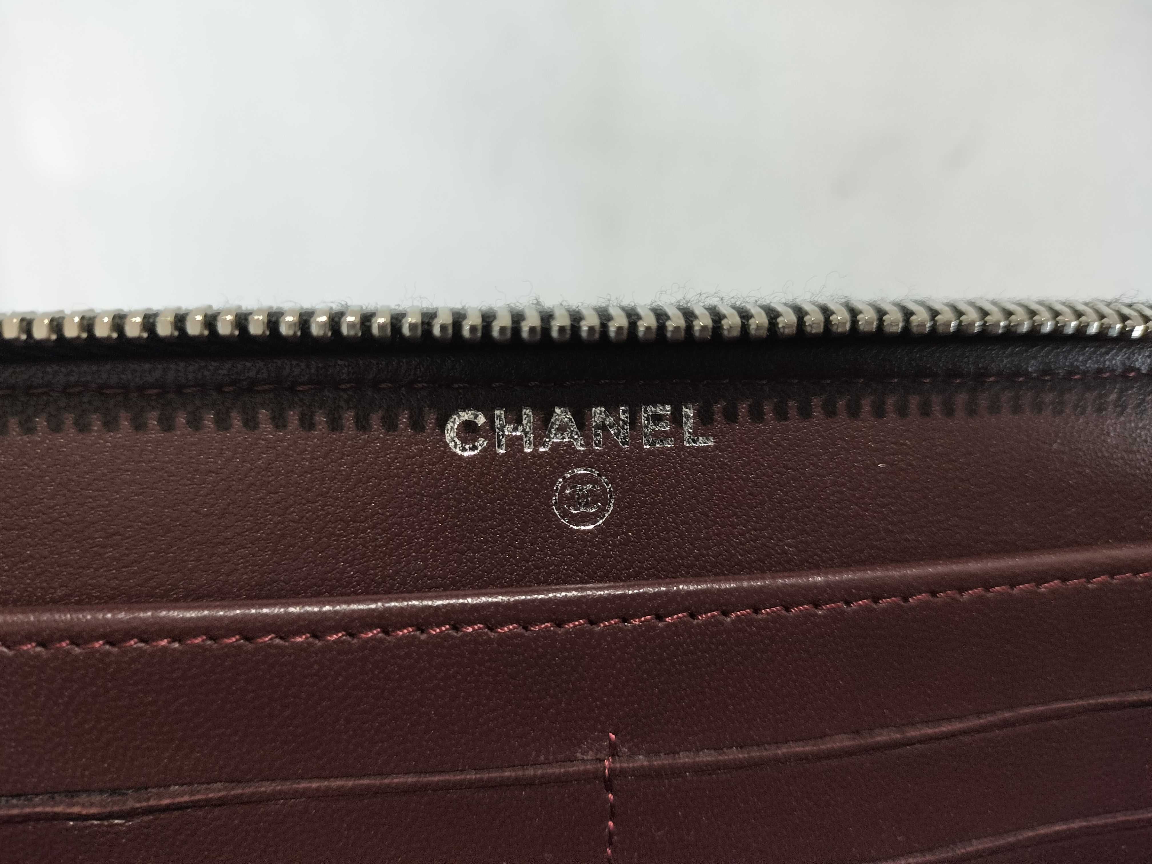 Lambskin Matelassé Round Zip Long Wallet — view 8