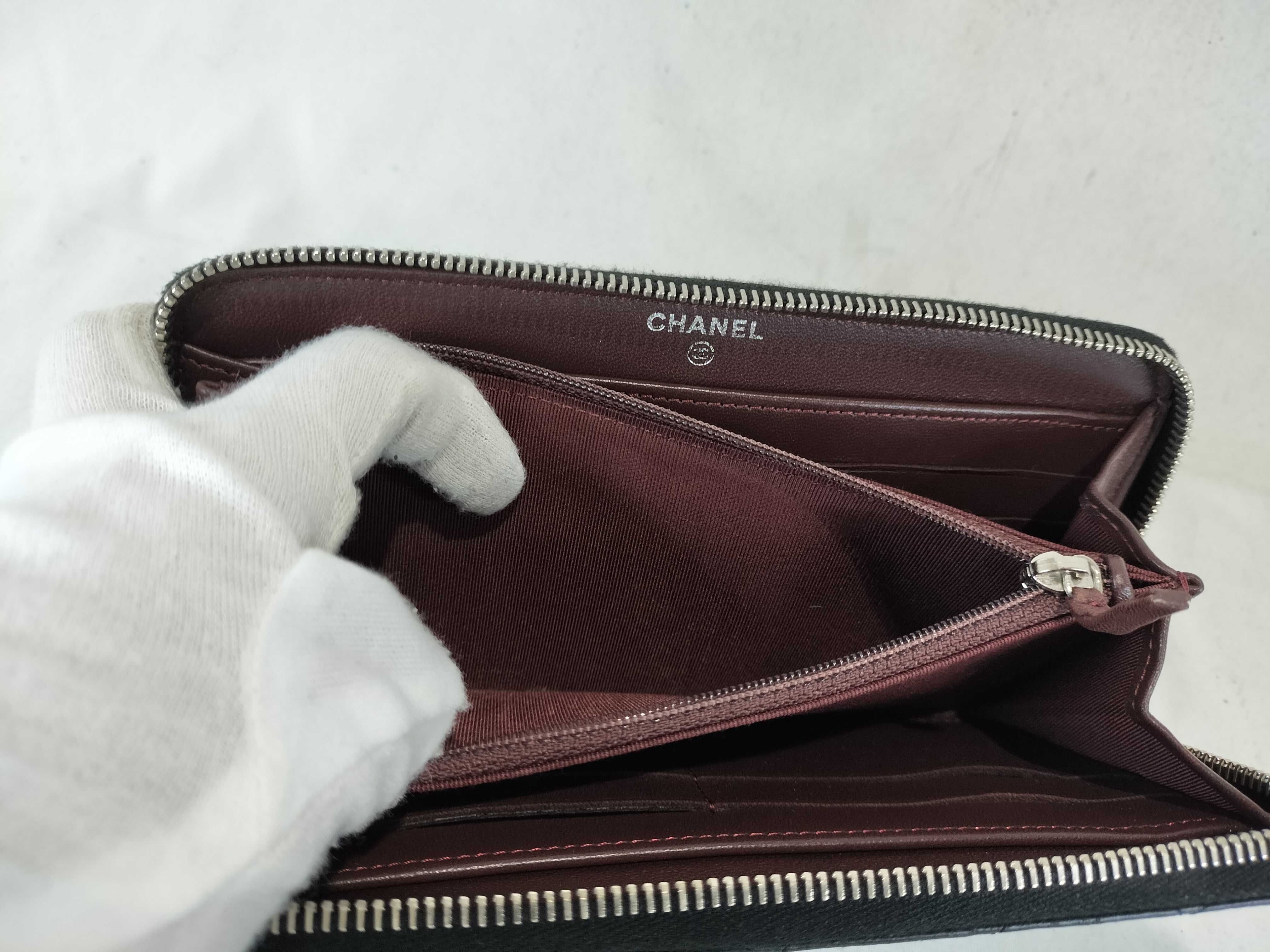Lambskin Matelassé Round Zip Long Wallet — view 10