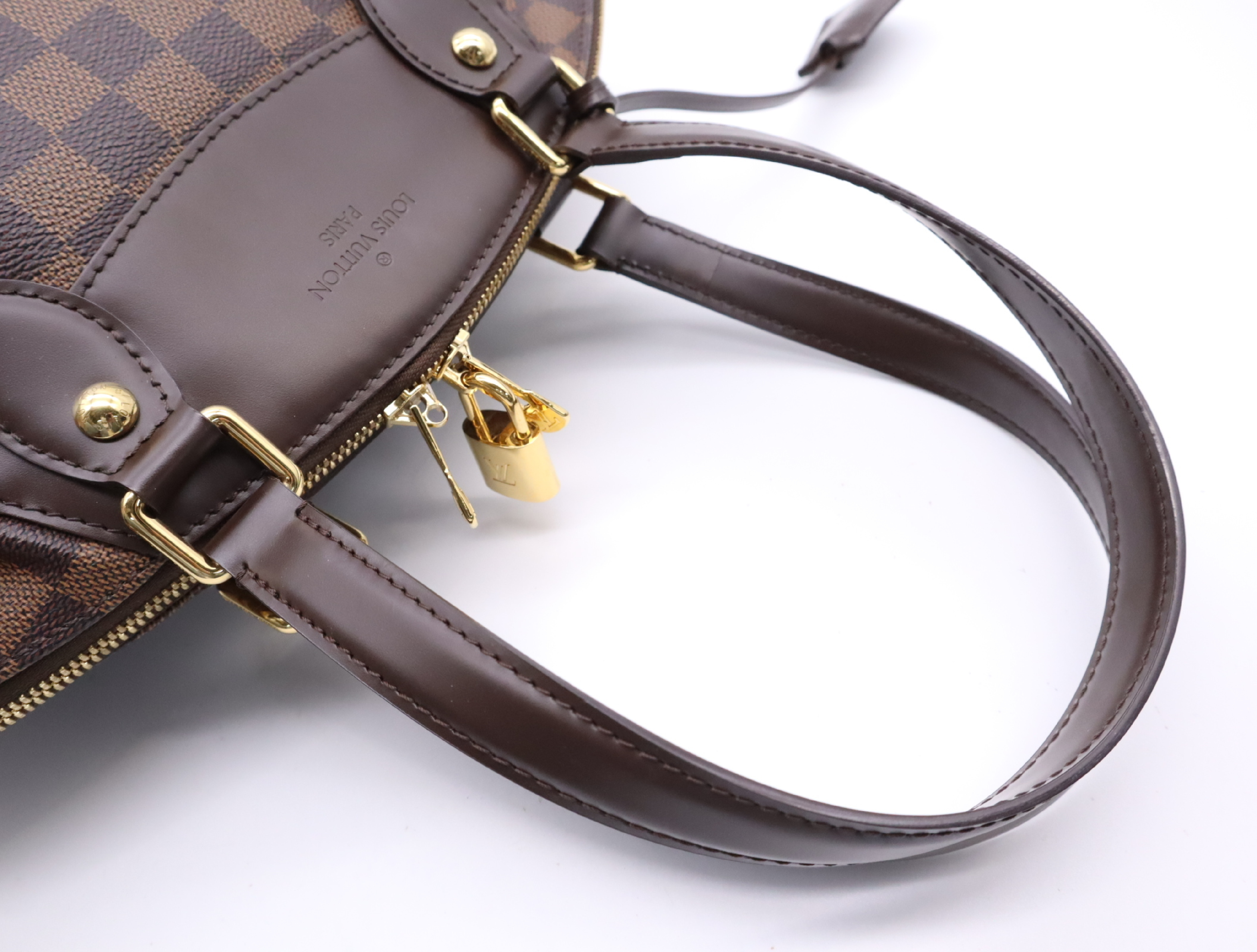 N41117 Damier Verona PM Handbag with padlock, 2 keys, clochette, and dust bag. — view 10