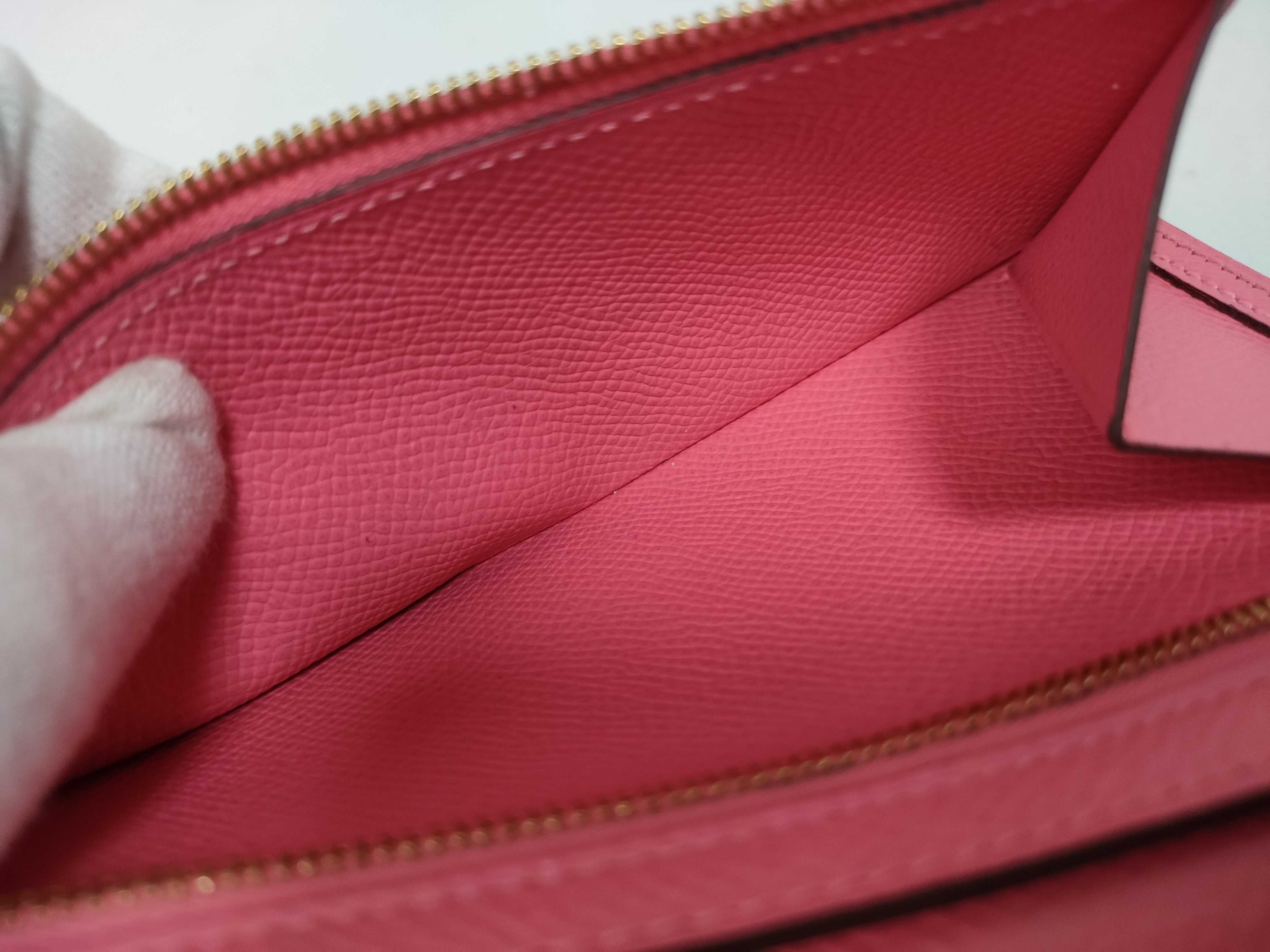 Bearn Soufflé wallet, pink with gold hardware, A stamp. — view 13