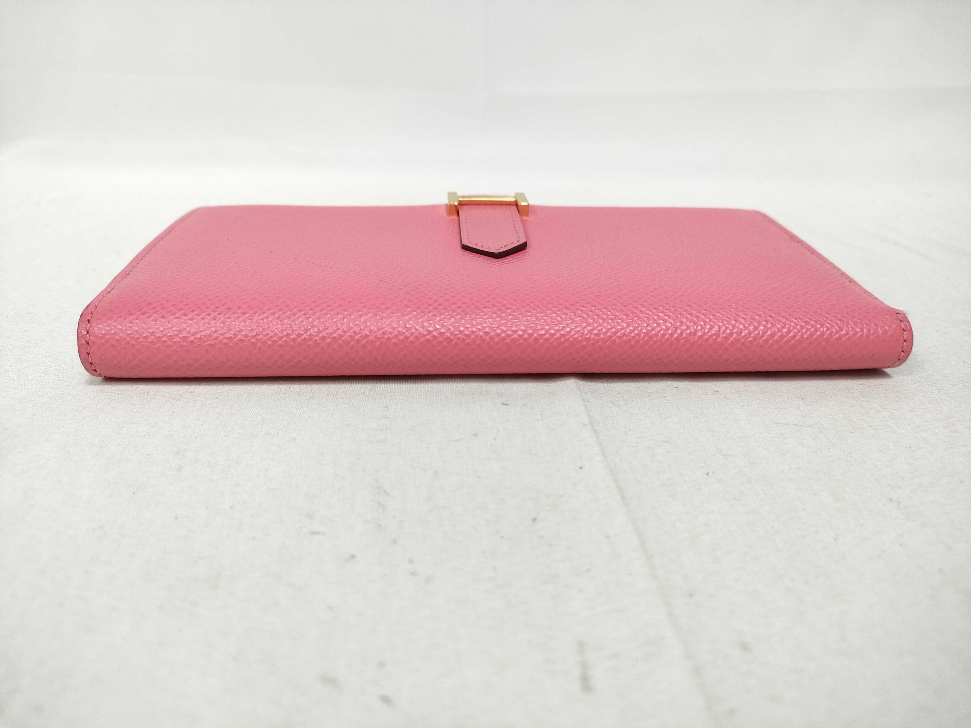 Bearn Soufflé wallet, pink with gold hardware, A stamp. — view 6