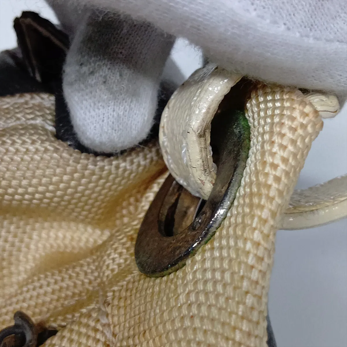 Paris Biarritz Coated Canvas Shoulder Bag, Silver x Beige, Silver Hardware, Item No. 11070790, Series No. 11 — view 15